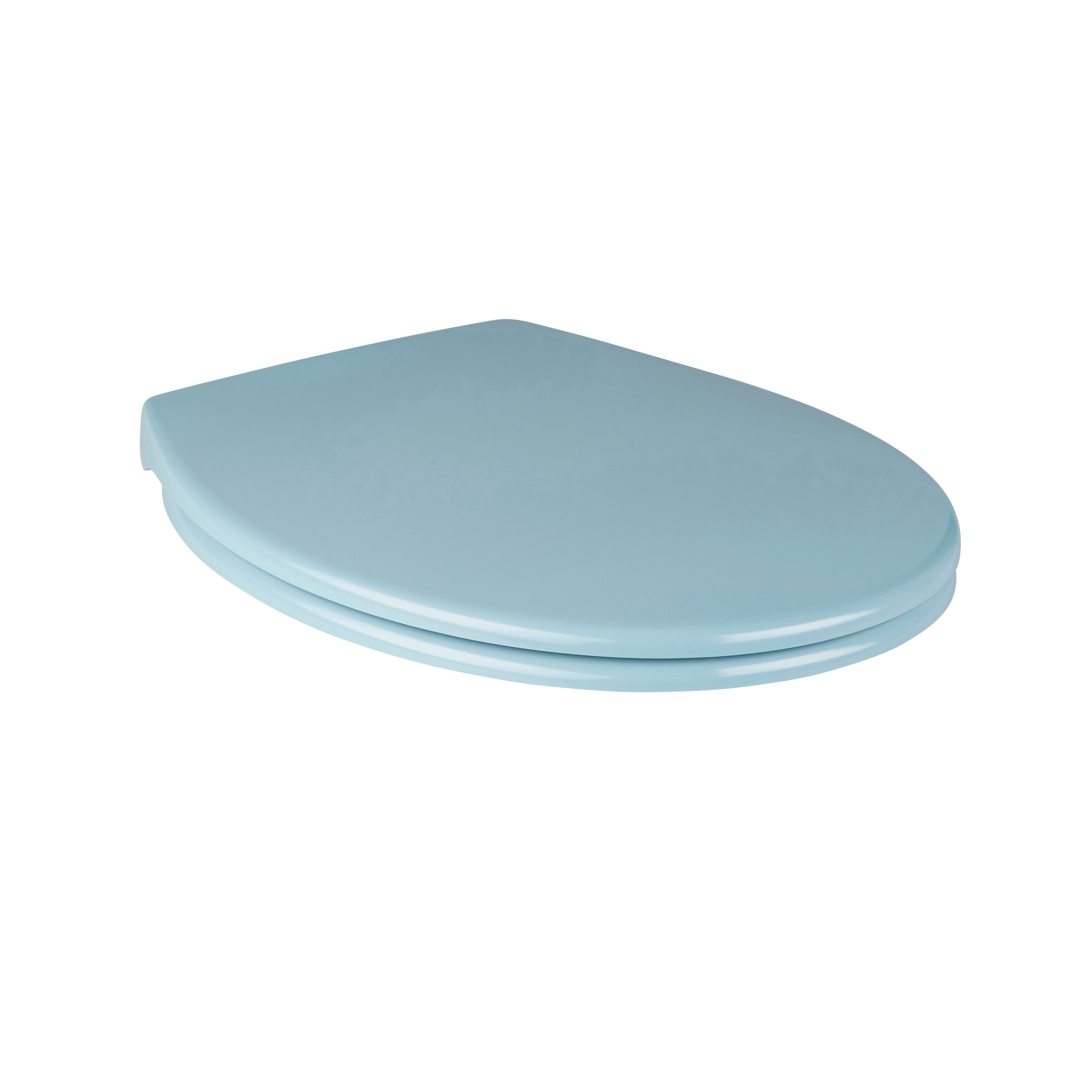 Cooke & Lewis Diani Blue Top fix Soft close Toilet seat | Departments