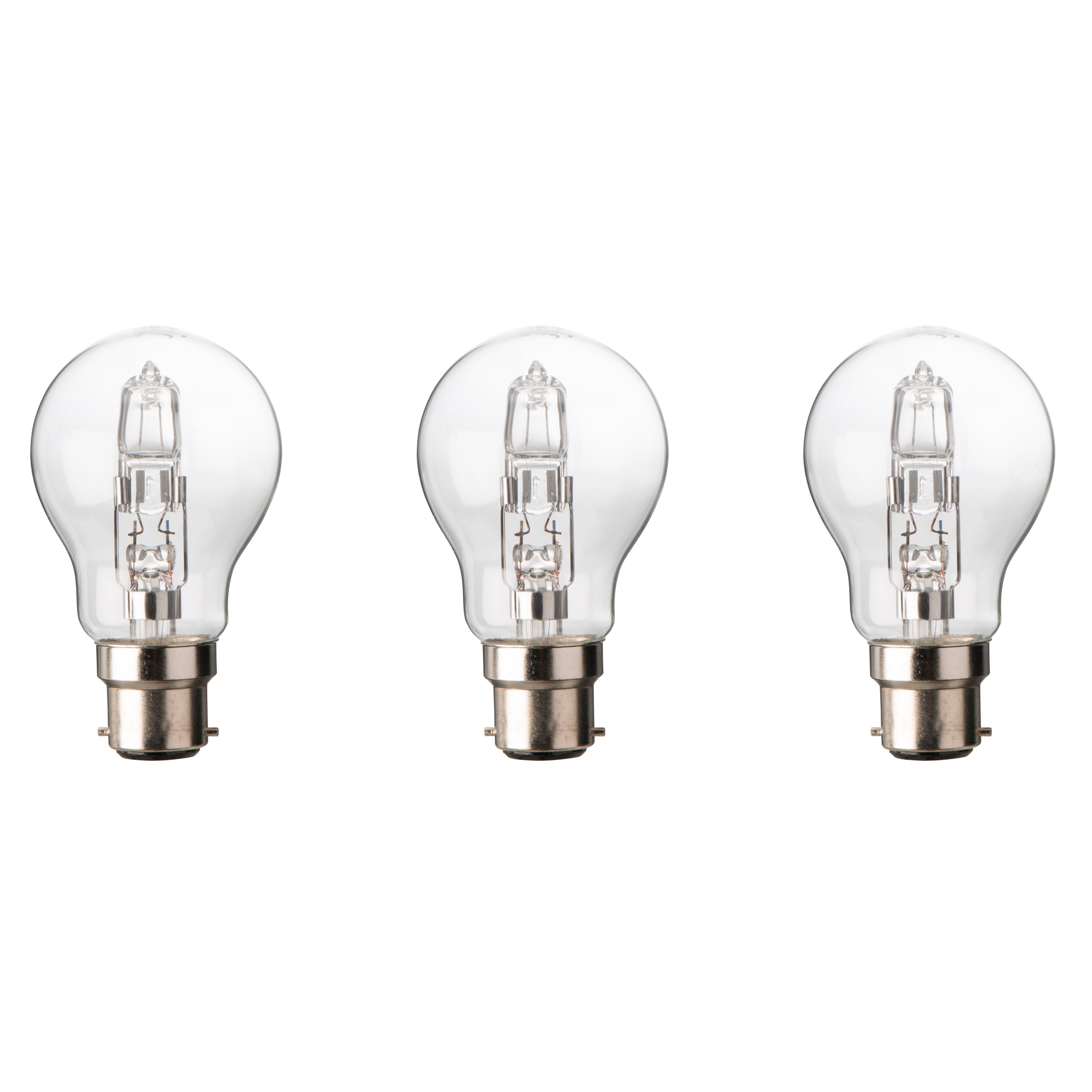 Diall B22 57W Halogen Dimmable Classic Light Bulb, Pack Of 3 ...