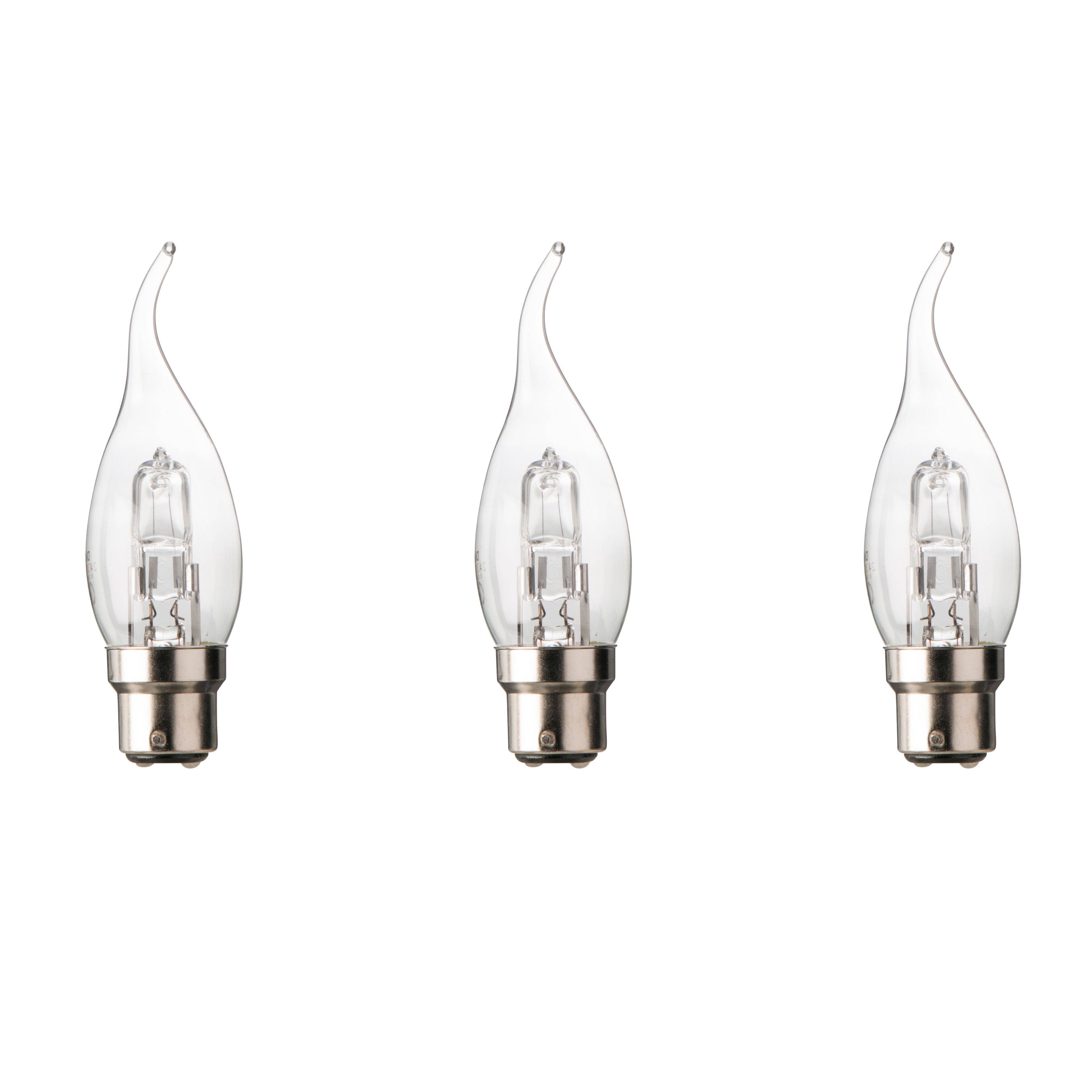 Diall B22 30W Halogen Eco Dimmable Candle Bent Tip Light Bulb, Pack Of ...