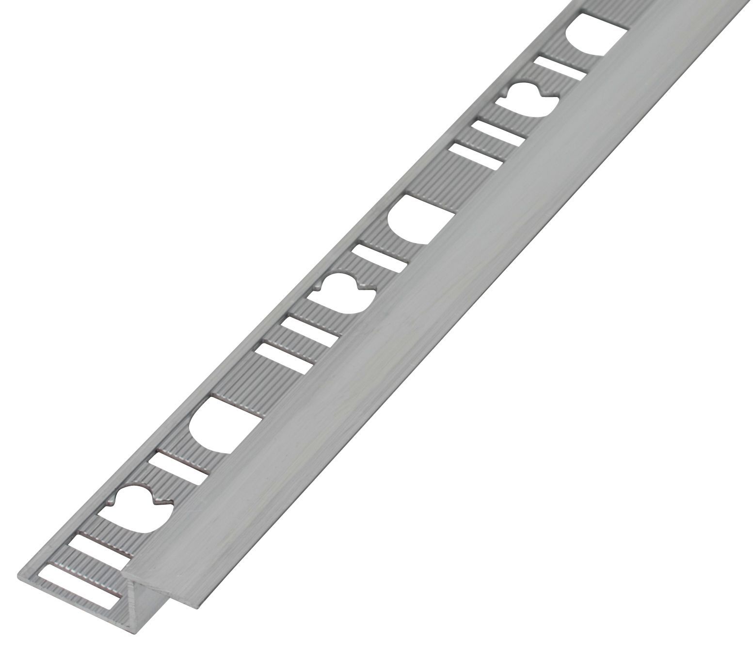 Diall Silver Aluminium Z stair nosing profile tile trim Departments