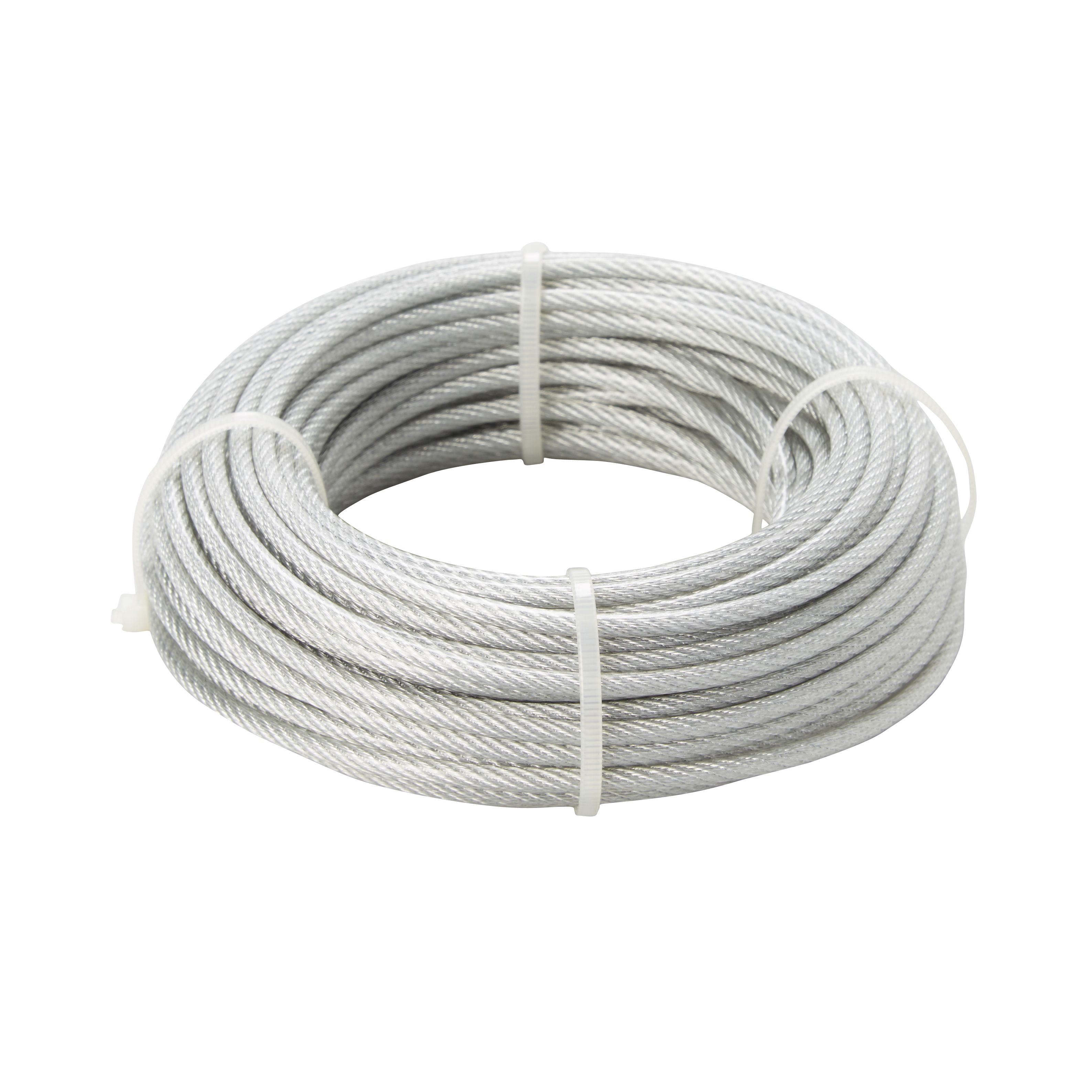 Diall Steel & PVC Cable 2.5mm x 20m Departments DIY at B&Q