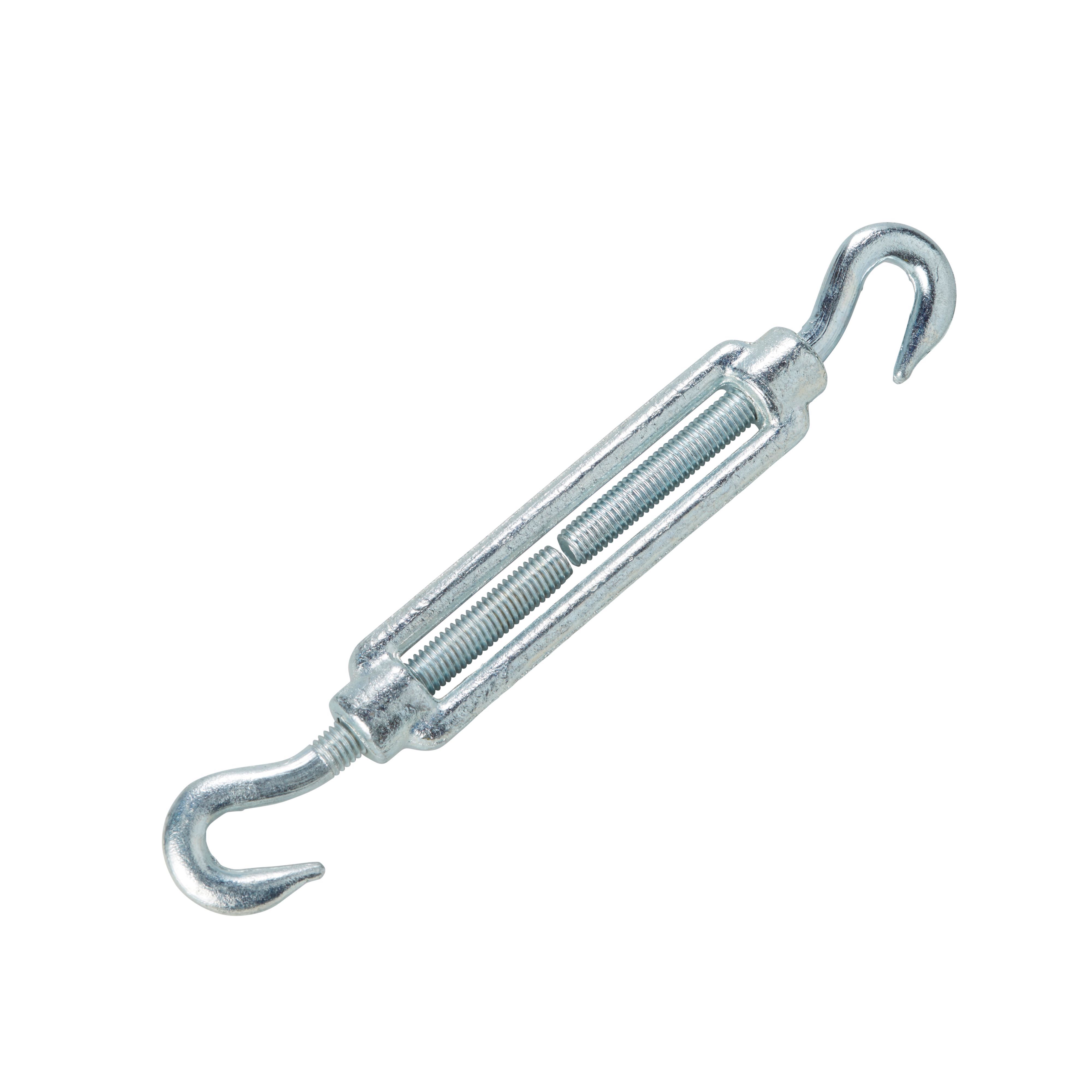 Diall Zinc plated Steel Turnbuckle with 2 hooks Departments DIY at B&Q