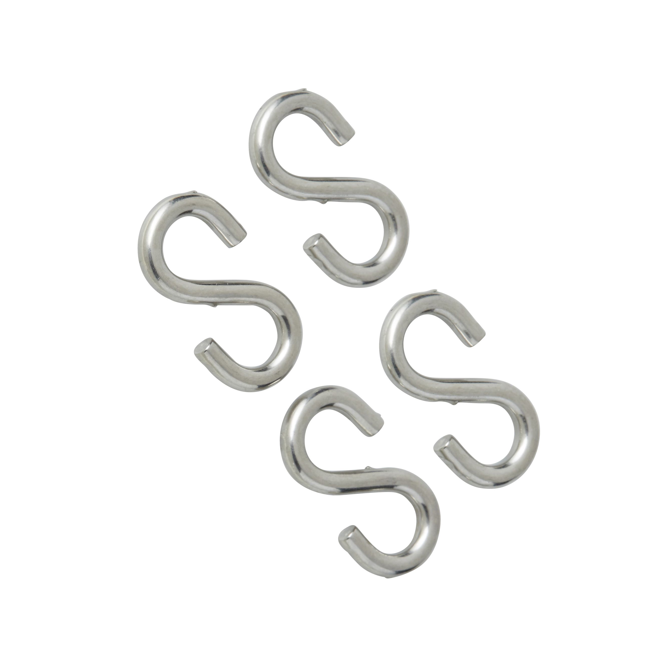 Diall Zinc-plated Steel S-hook, Pack of 4 | Departments | DIY at B&Q