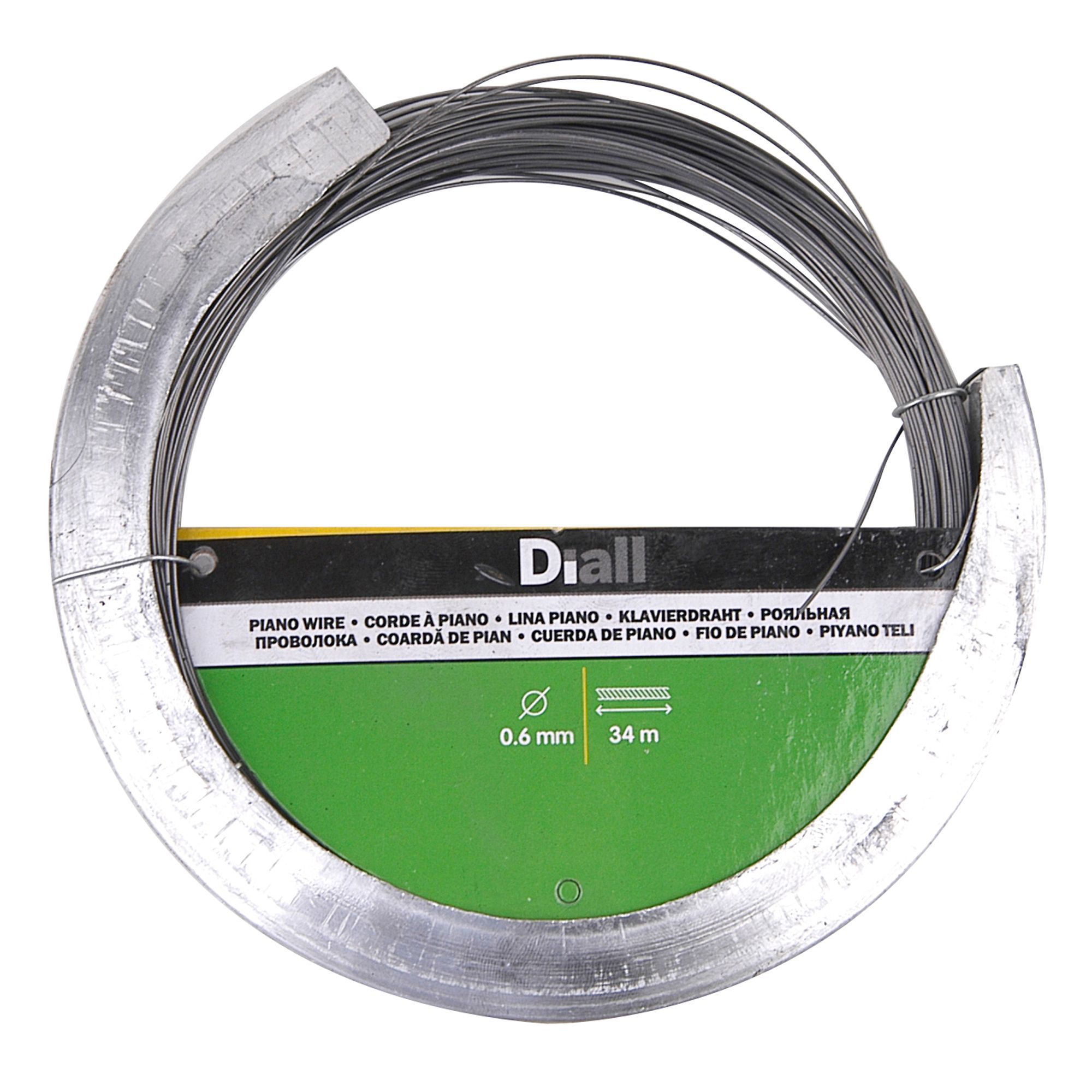 Diall Steel Piano Wire 0.6mm x 34M Departments DIY at B&Q