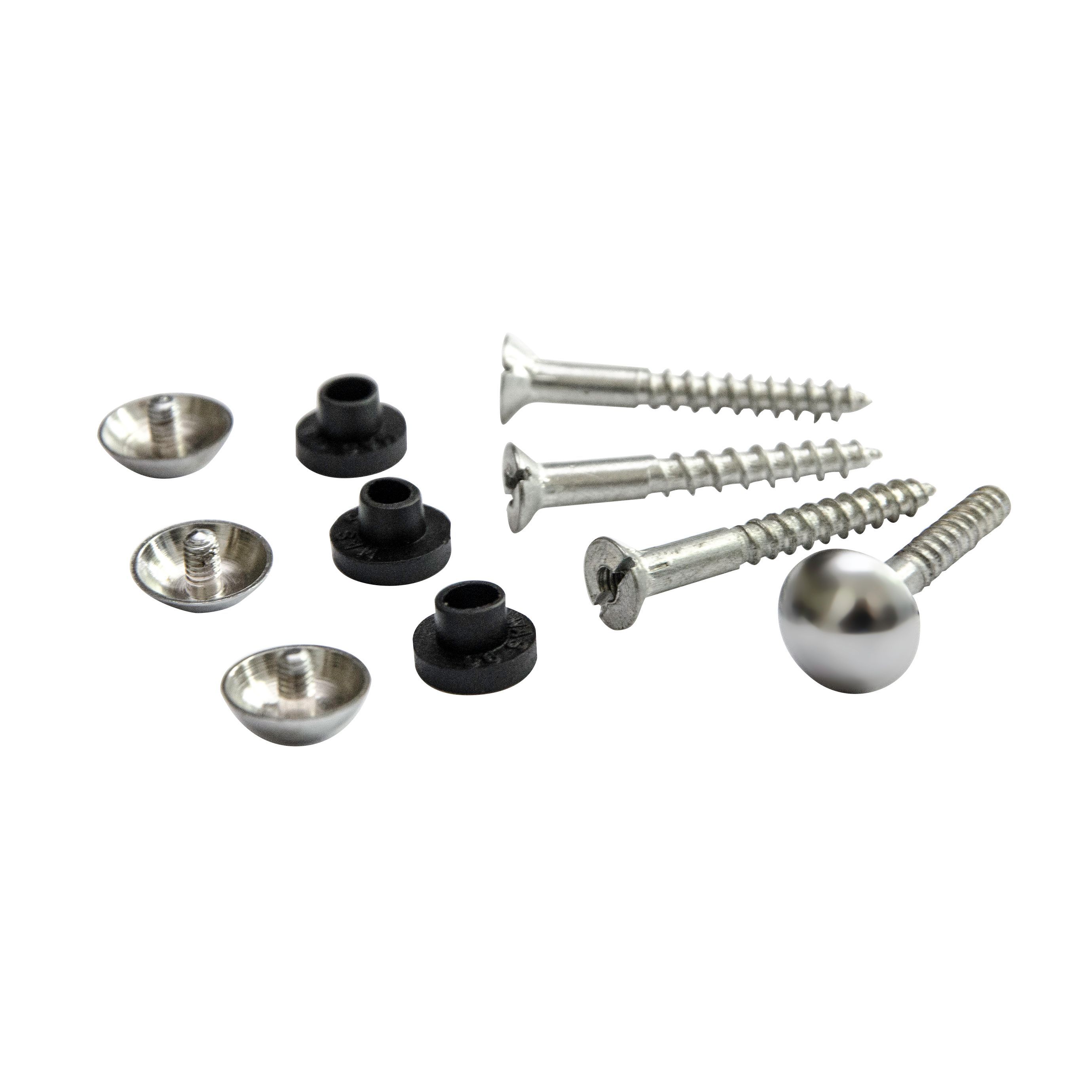 Diall Steel Mirror screw (Dia)3.5mm, Pack of 4 Departments DIY at B&Q