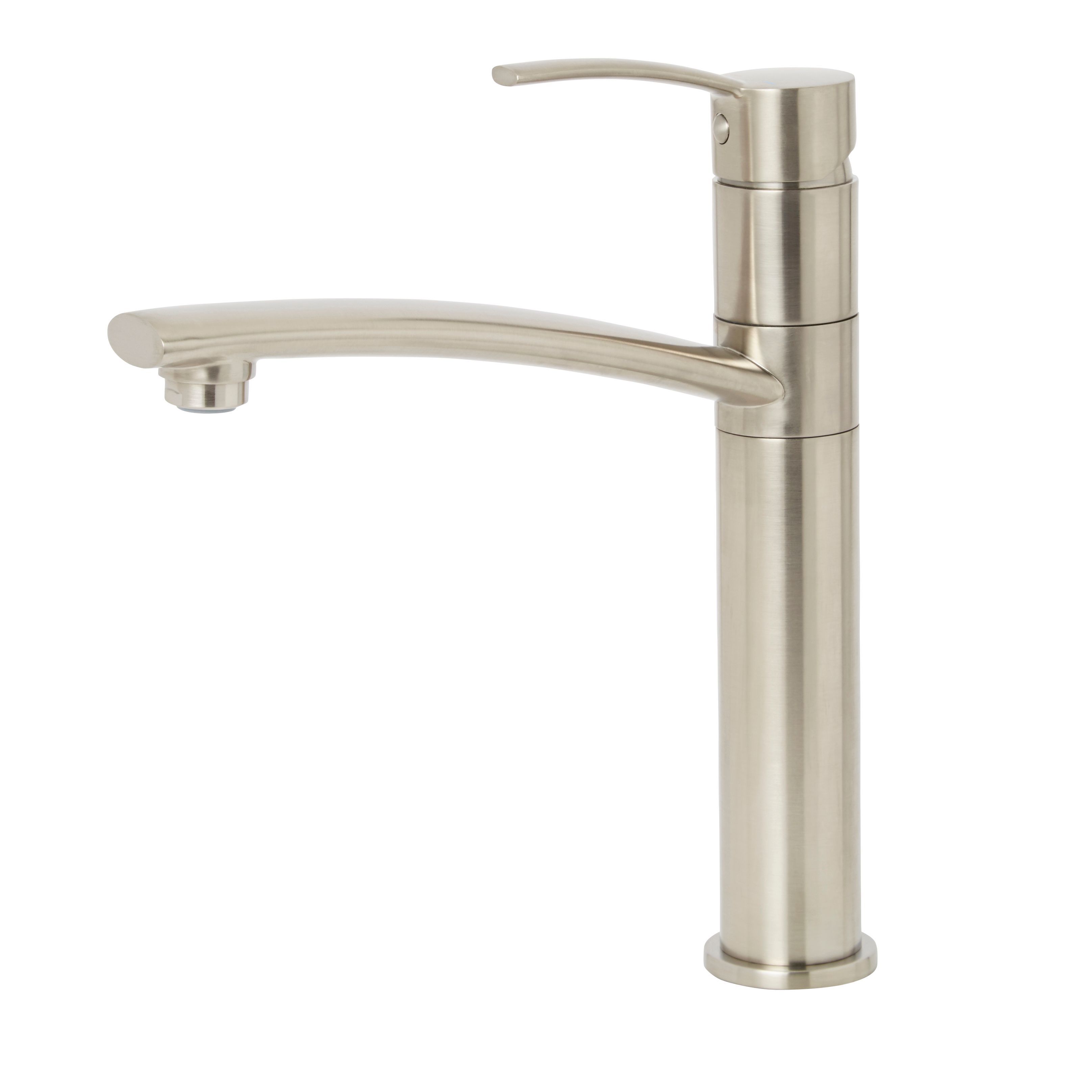 Cooke & Lewis Tolmer Nickel Effect Kitchen Top Lever Mixer Tap ...