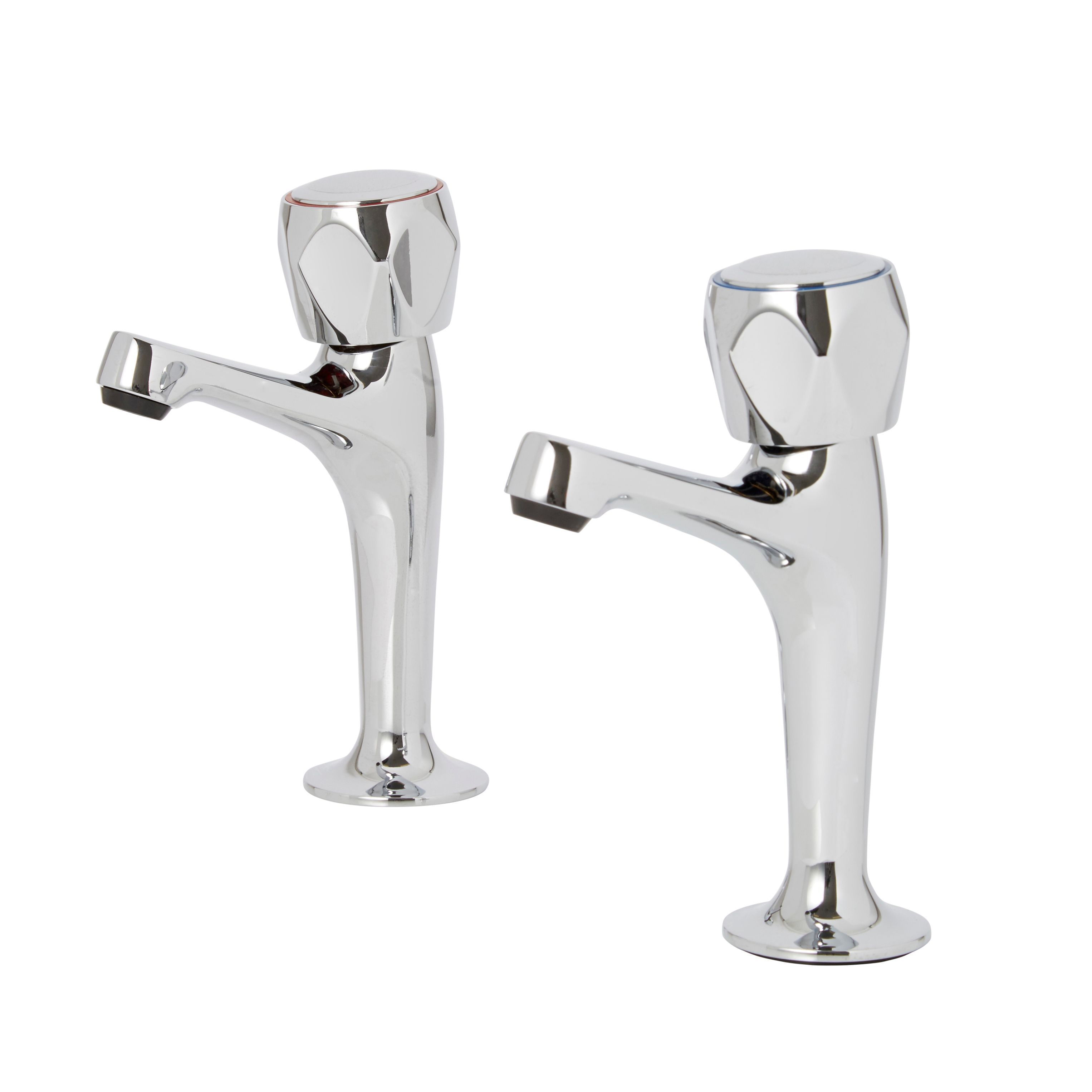 Linville Chrome effect Kitchen Pillar taps Departments DIY at B&Q