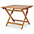 GoodHome Denia Brown Wooden Foldable 4 seater Square Table