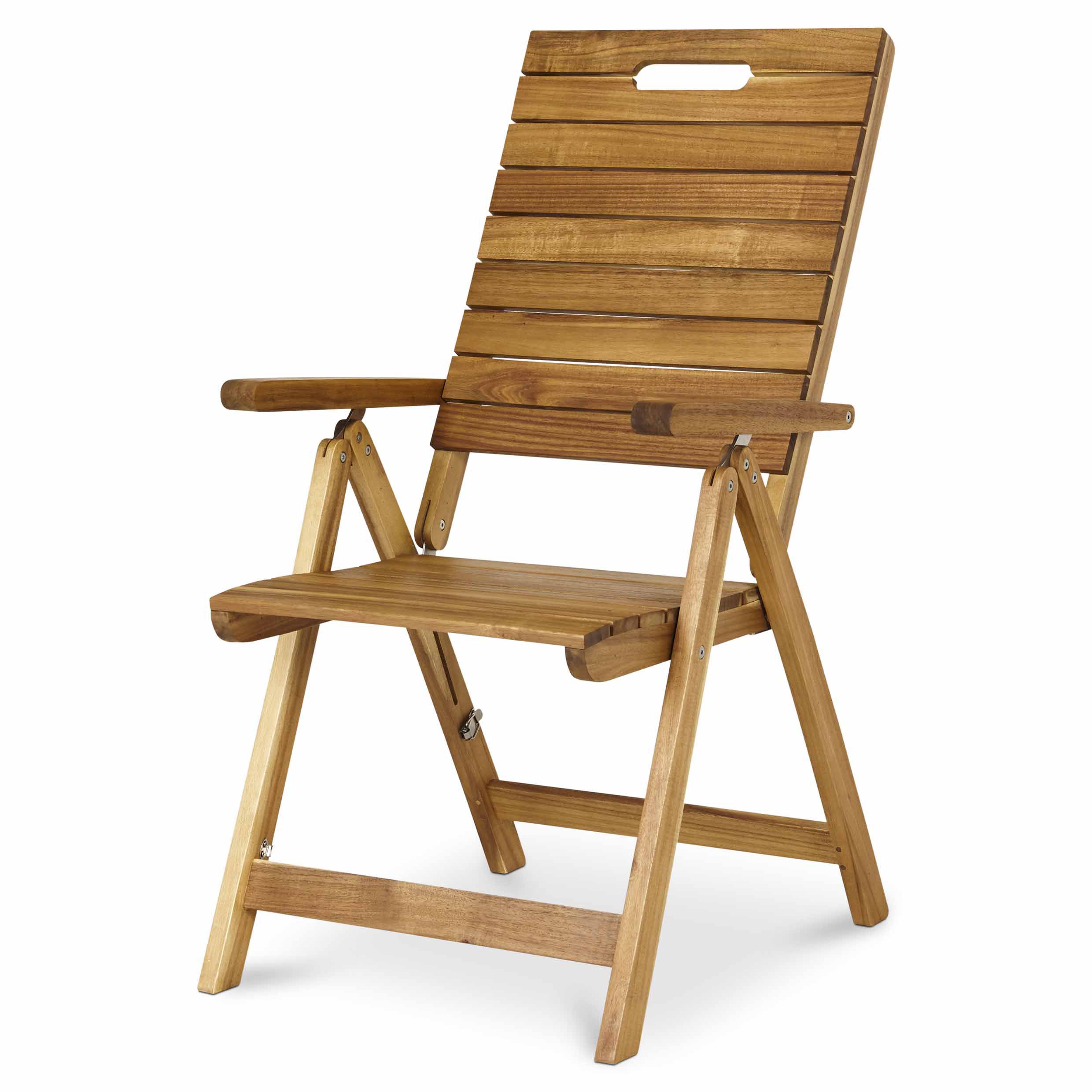 Denia Wooden Folding recliner armchair | Departments | DIY at B&Q