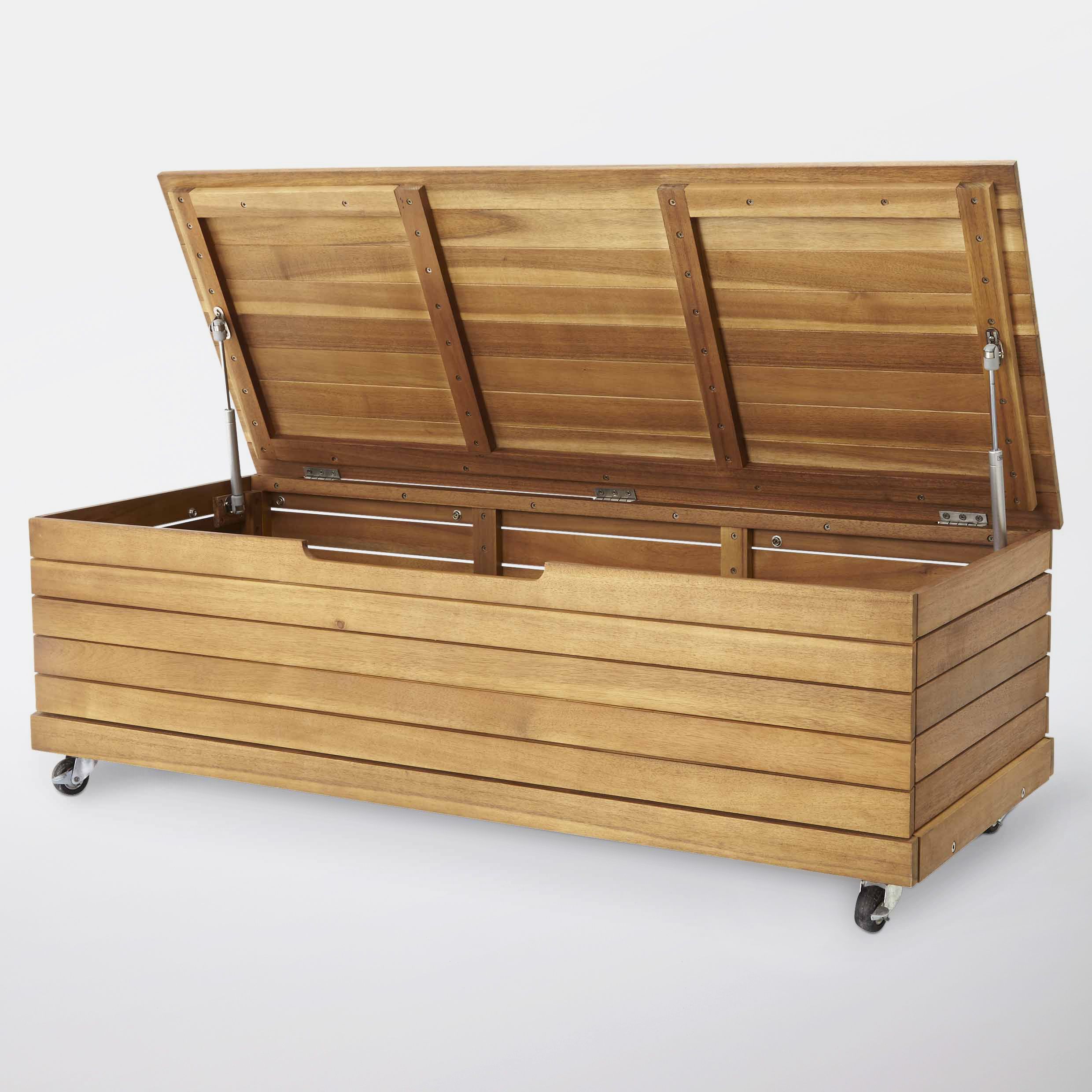 Denia Wooden Garden Storage Box Departments Diy At B Q