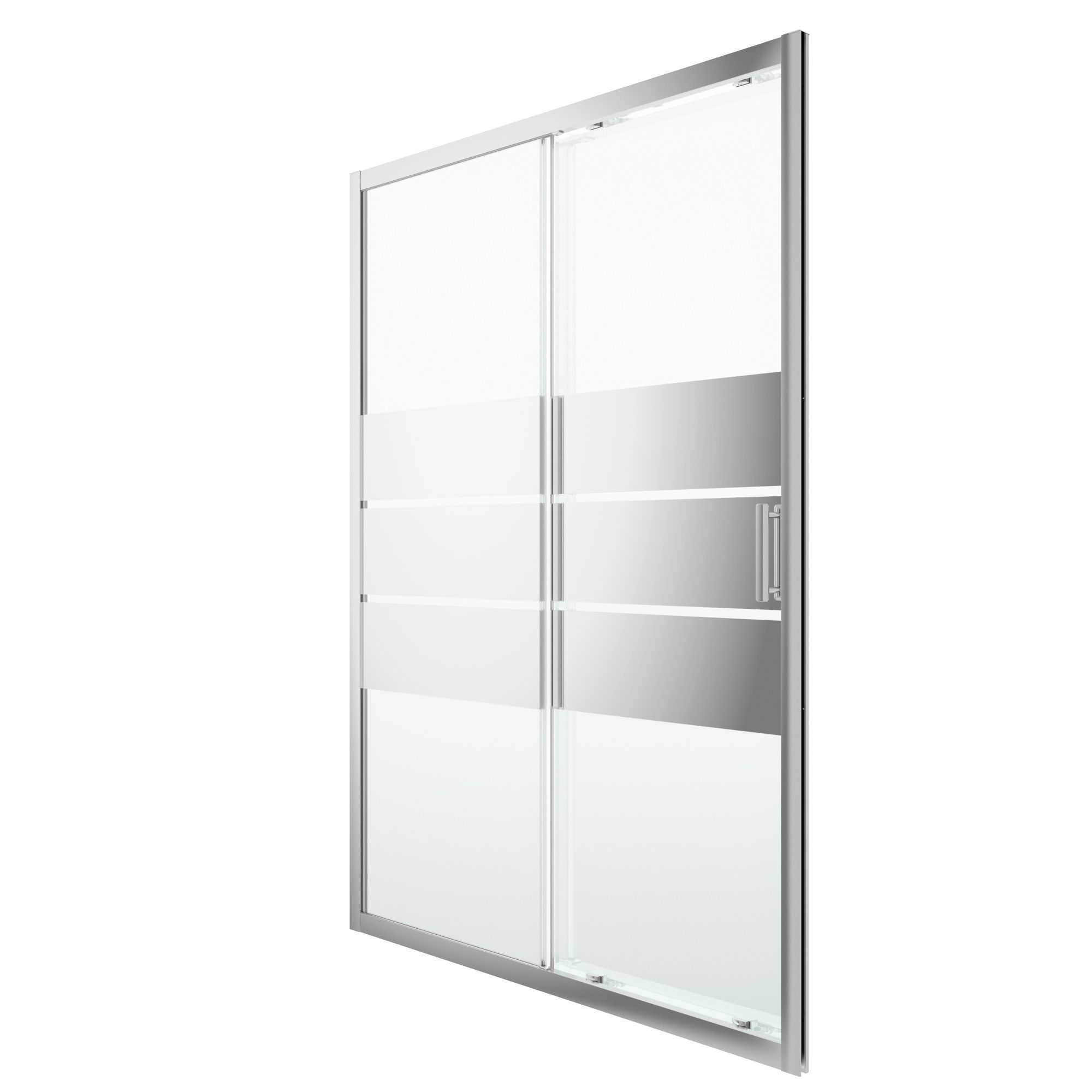 GoodHome Beloya Mirror 2 panel Sliding Shower Door (W)1400mm