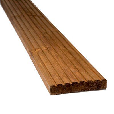 Blooma Nevou Premium Brown Softwood Deck board (T)27mm
