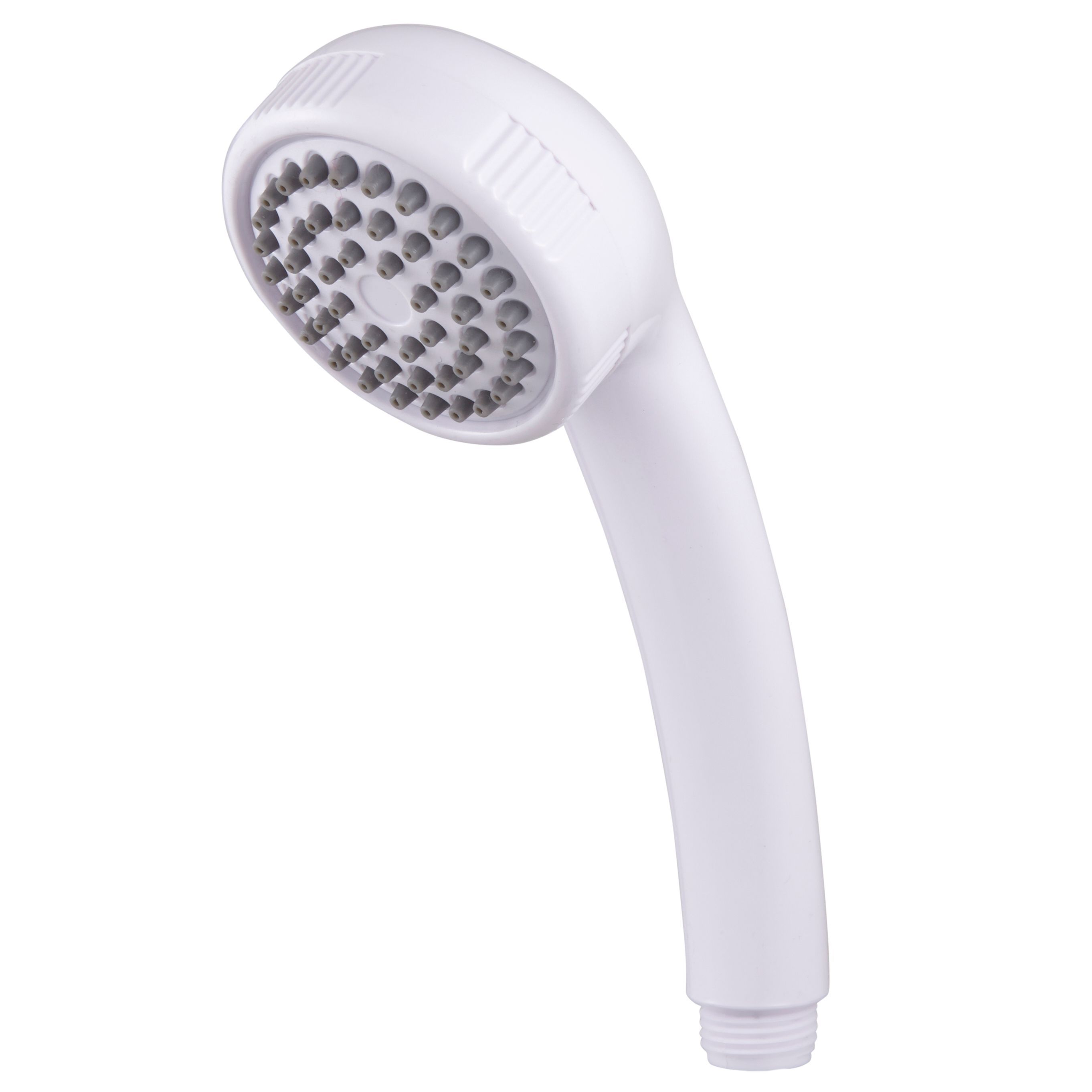 Singlespray pattern White Shower head Departments DIY at B&Q