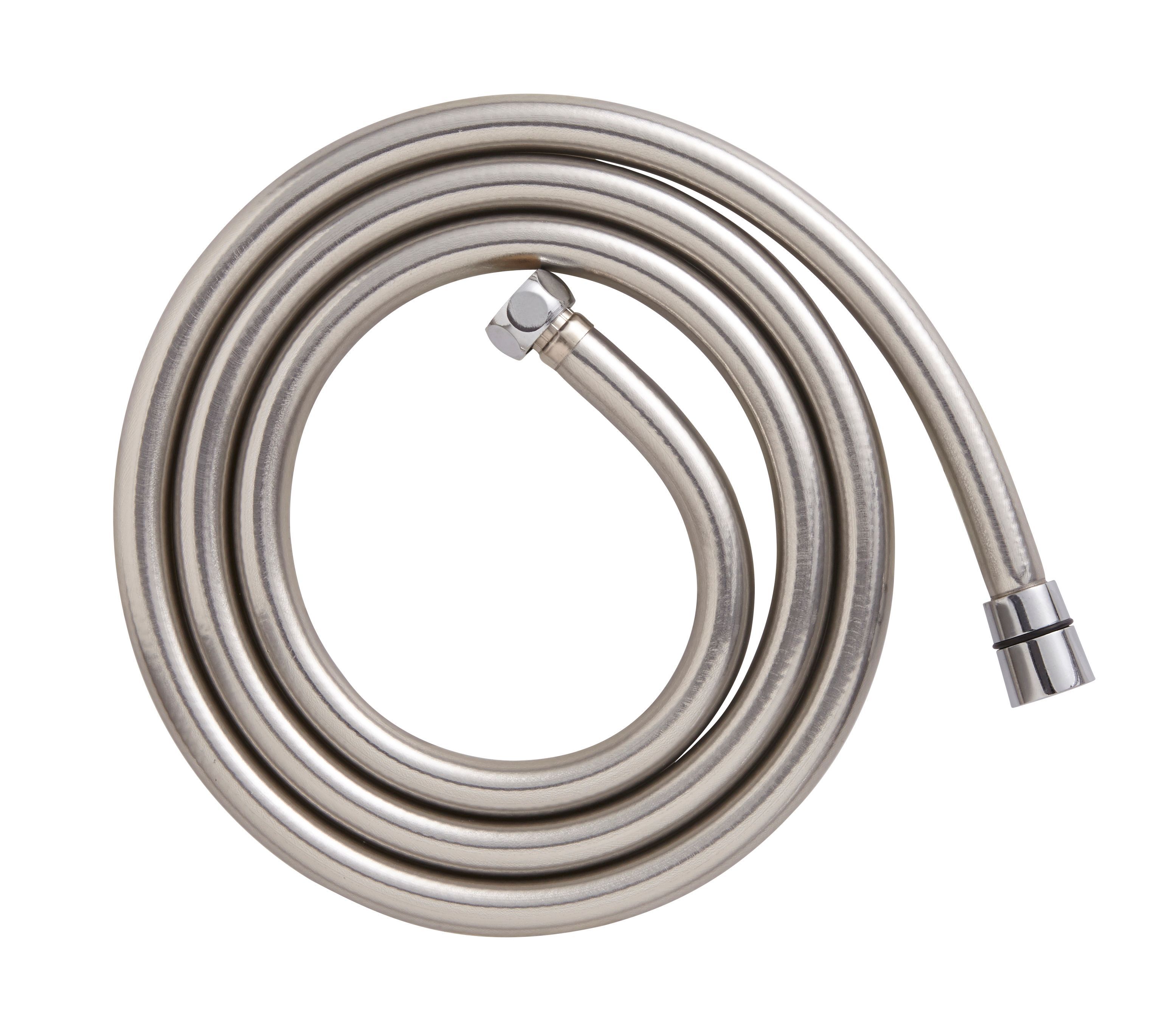 Cooke & Lewis Chrome & grey effect PVC Shower hose 1.75m Departments