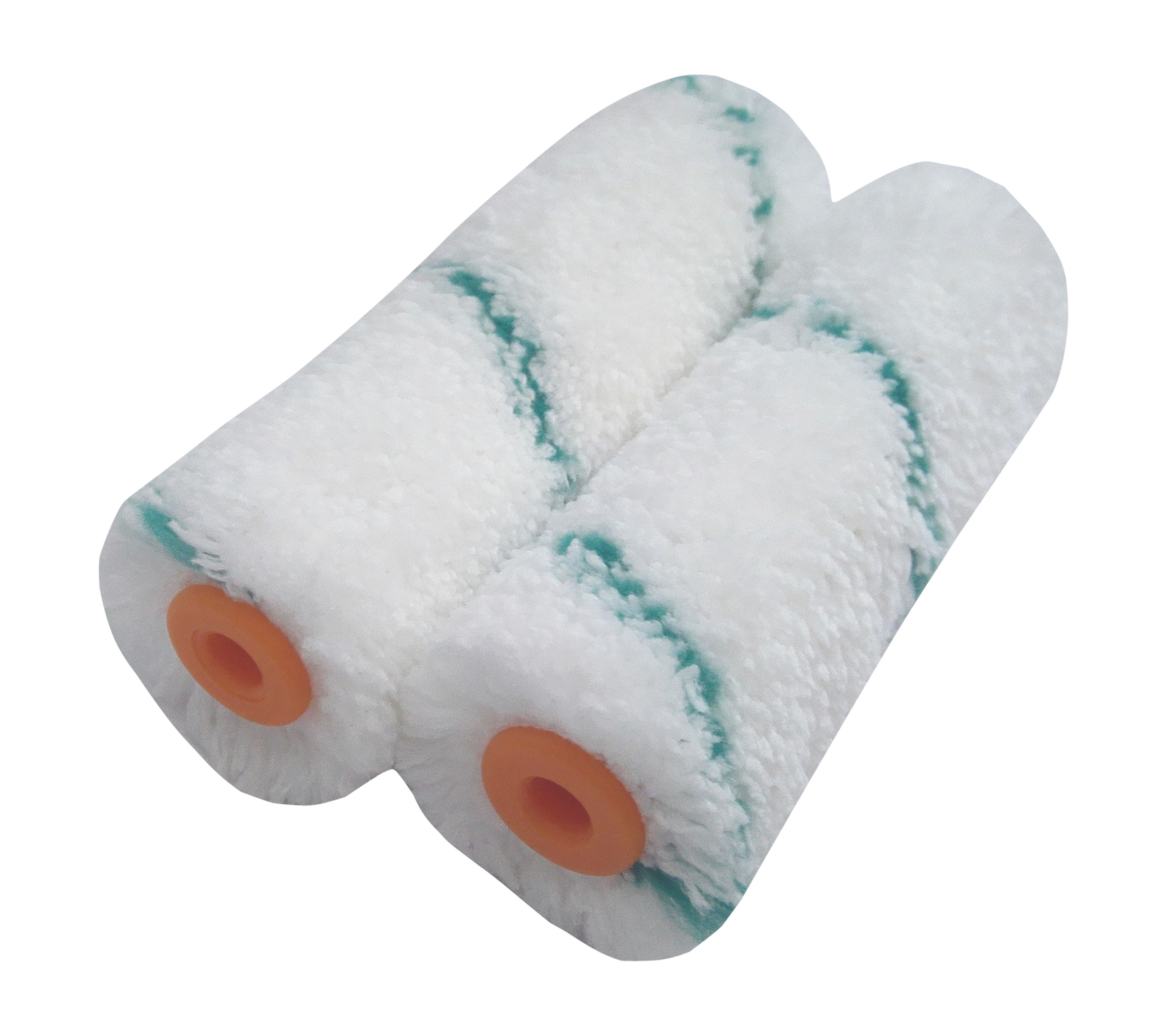 Diall Mini Microfibre Mini roller sleeve Pack of 2 Departments DIY