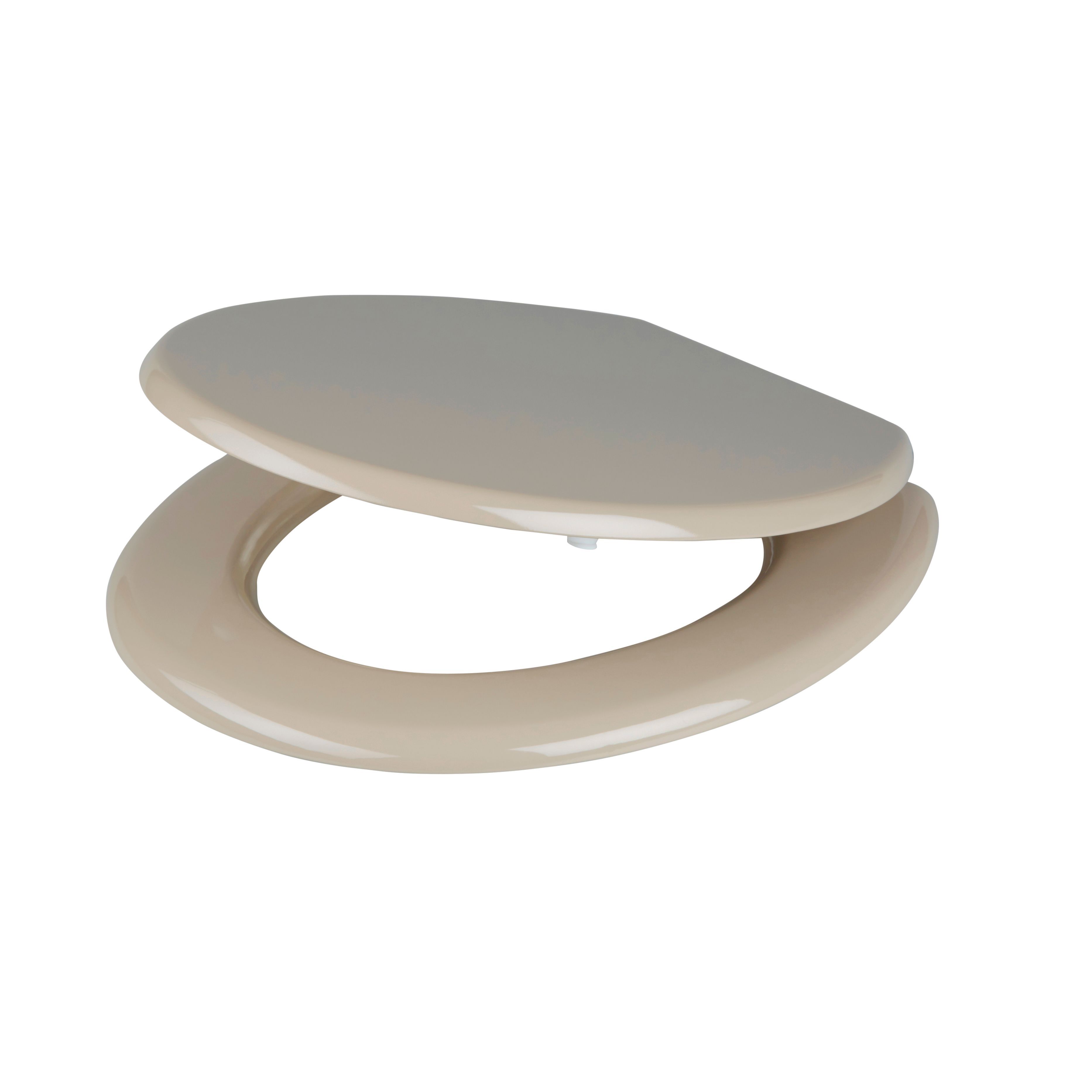 Cooke & Lewis Palmi Taupe Standard close Toilet seat | Departments