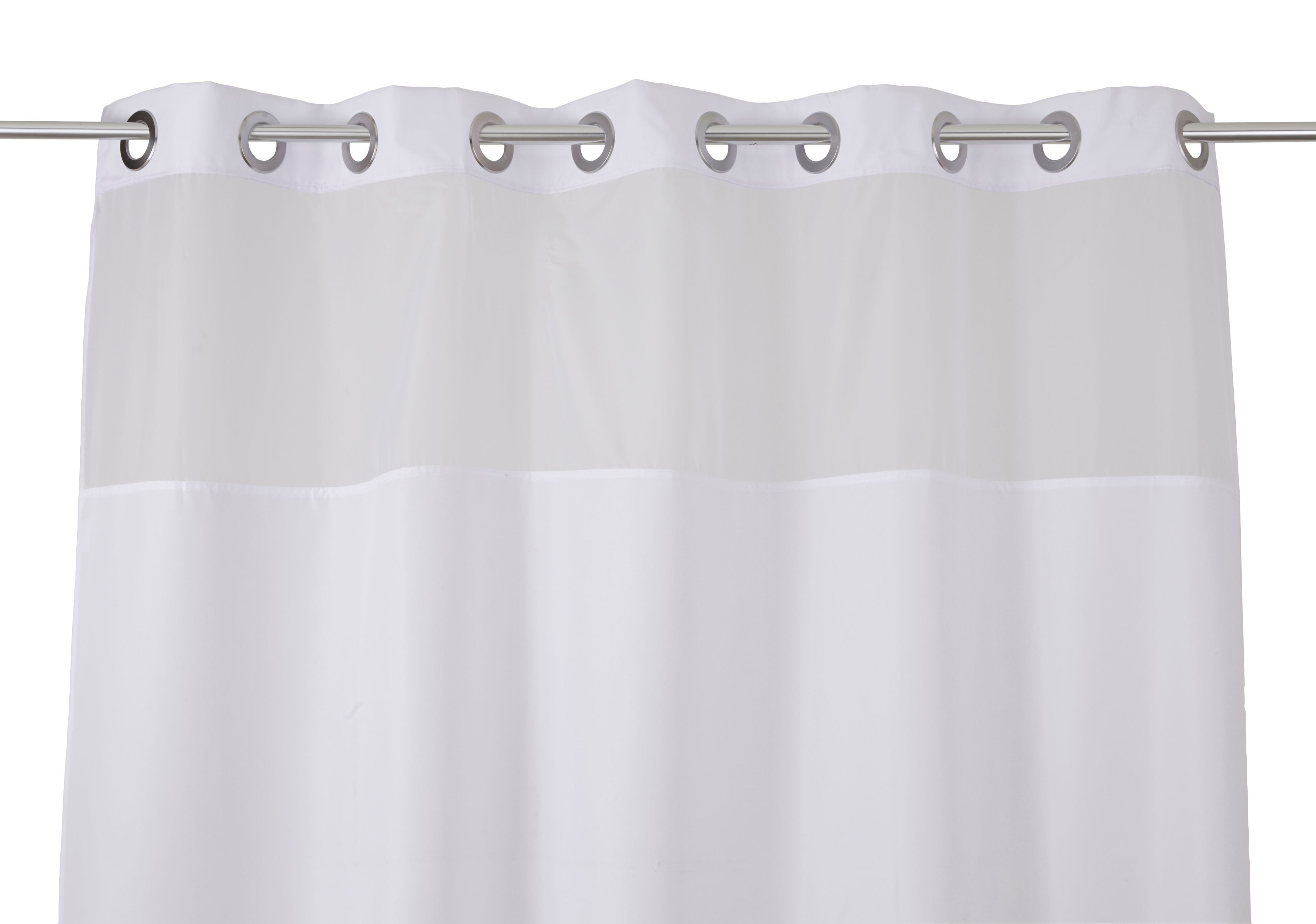 Cooke Lewis Dhrimi White Shower Curtain L 1800 Mm
