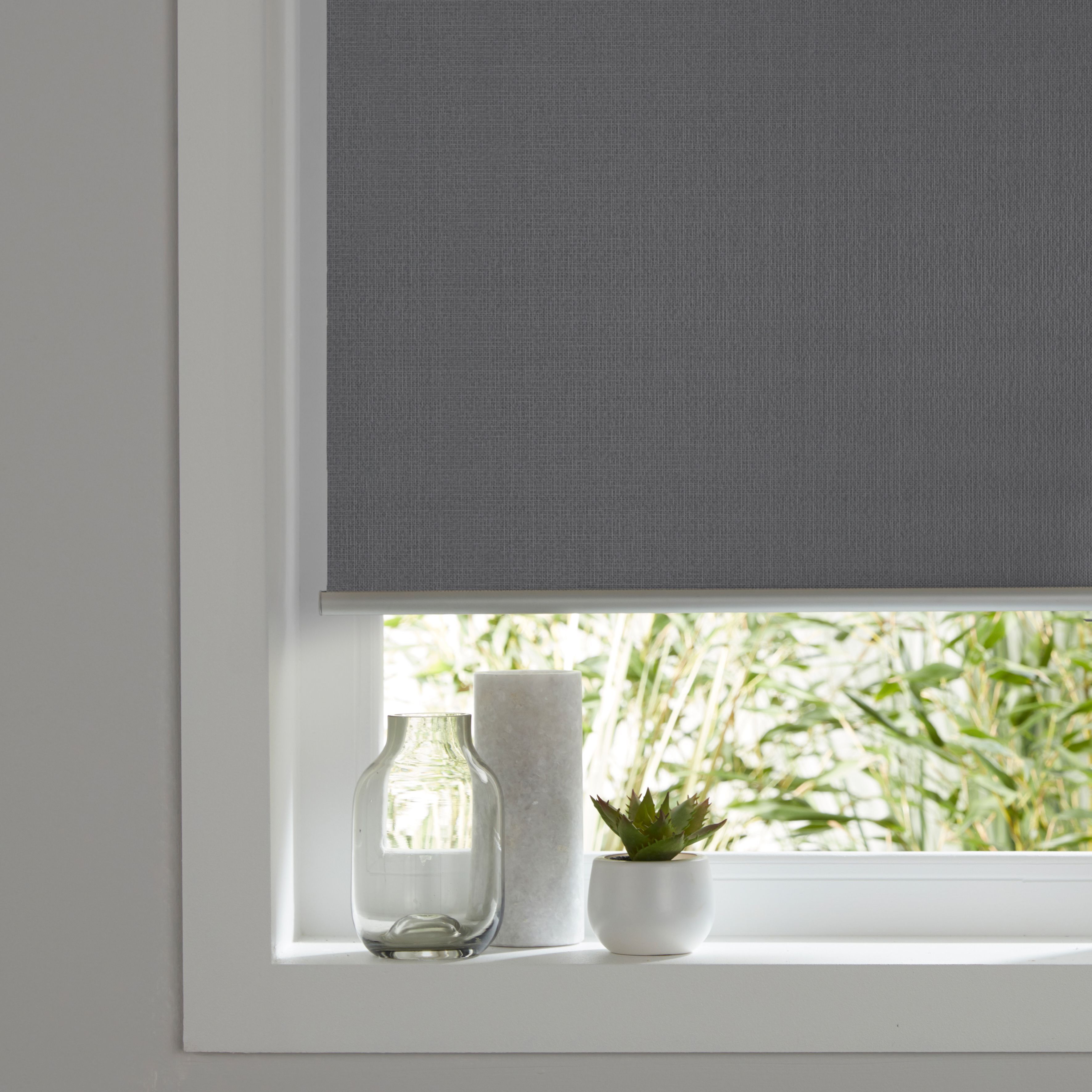 Colours Ilas Corded Grey Blackout Roller Blind (L)180 Cm (W)90 Cm ...