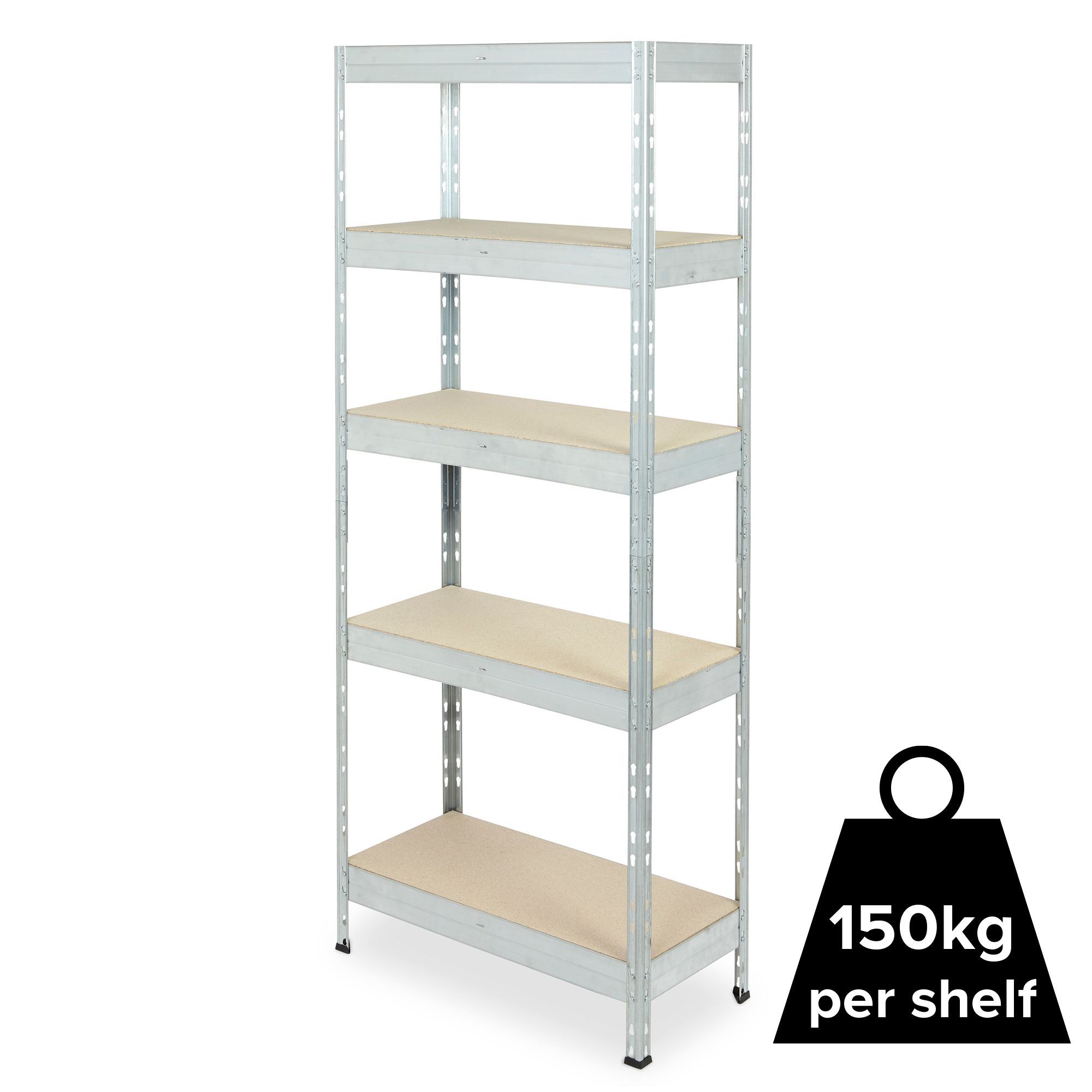 Form Exa 5 Shelf Steel Chipboard Shelving Unit Departments Diy At B Q