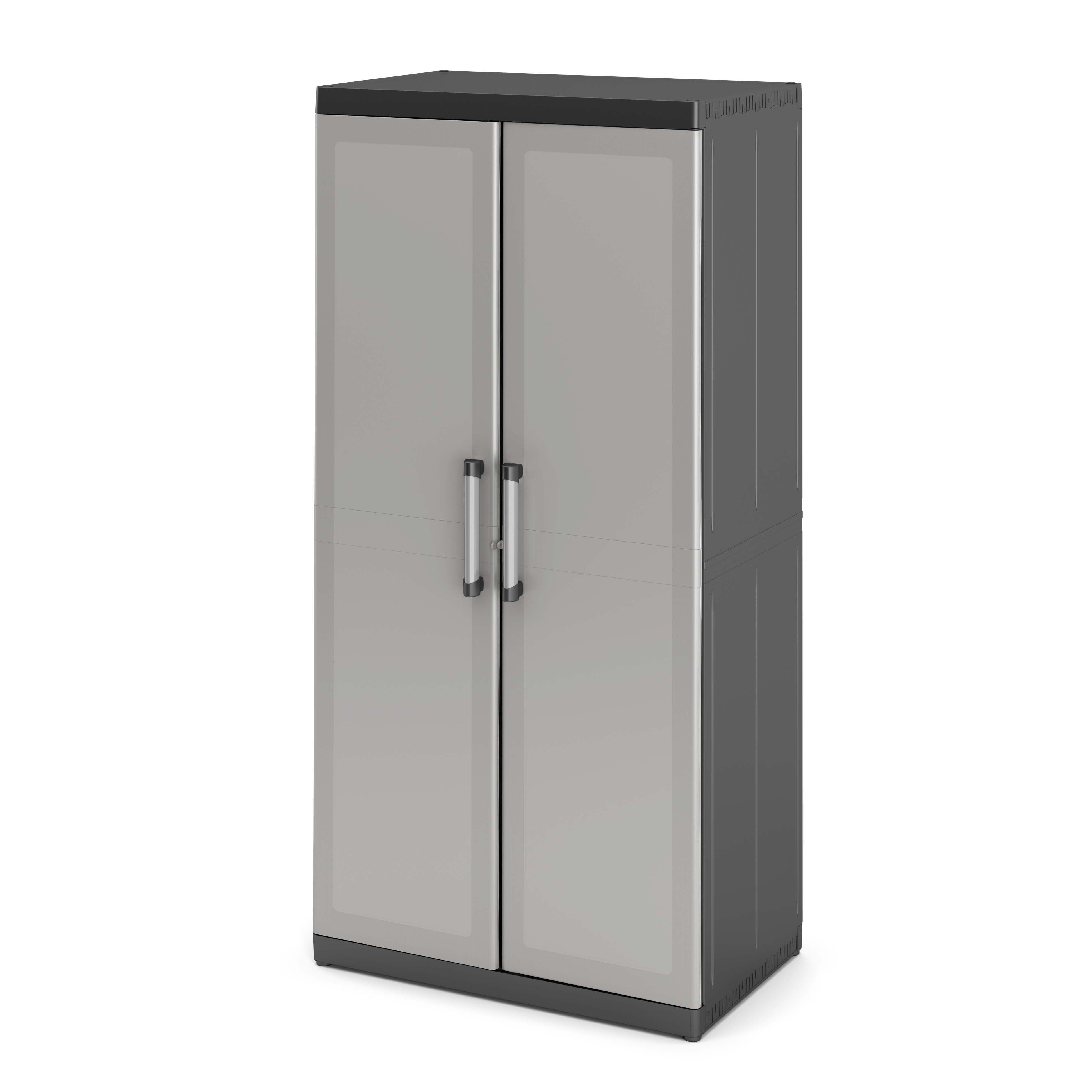 Form Links Black & Grey XL High Utility Storage Cabinet (H)1820mm (W ...
