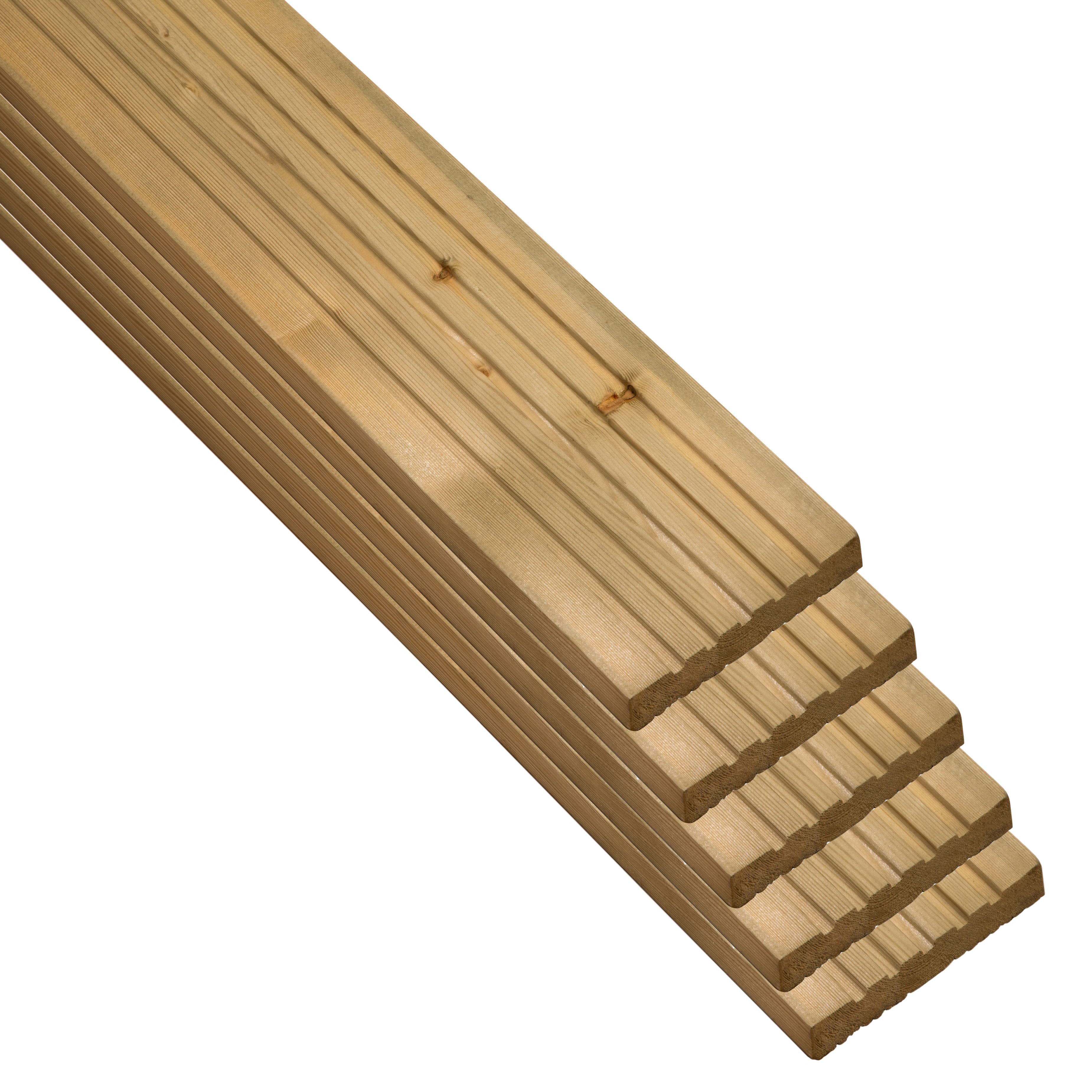 Blooma Madeira Value Deck board (T)24mm (W)120mm (L)2400mm, Pack of 5