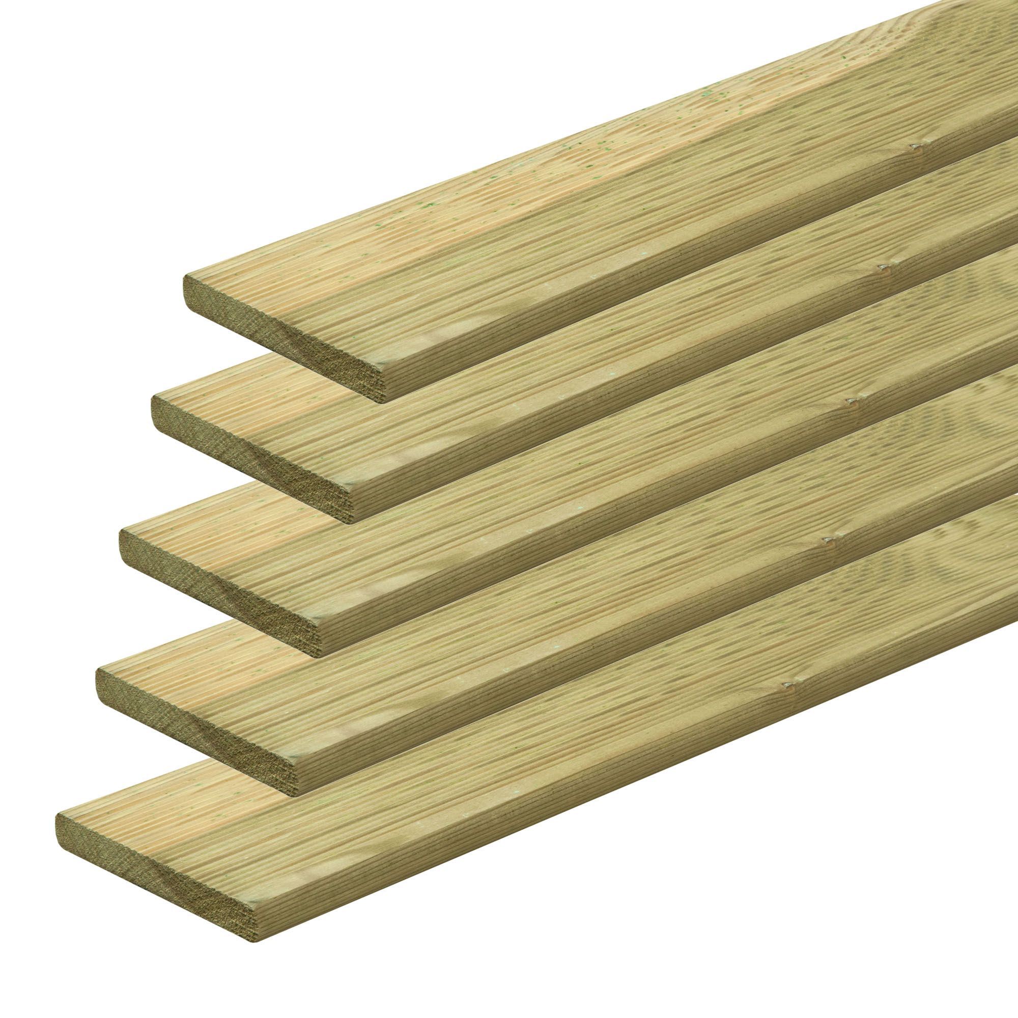 Natural green Deck board (T)20mm (W)95mm (L)2400mm of 5