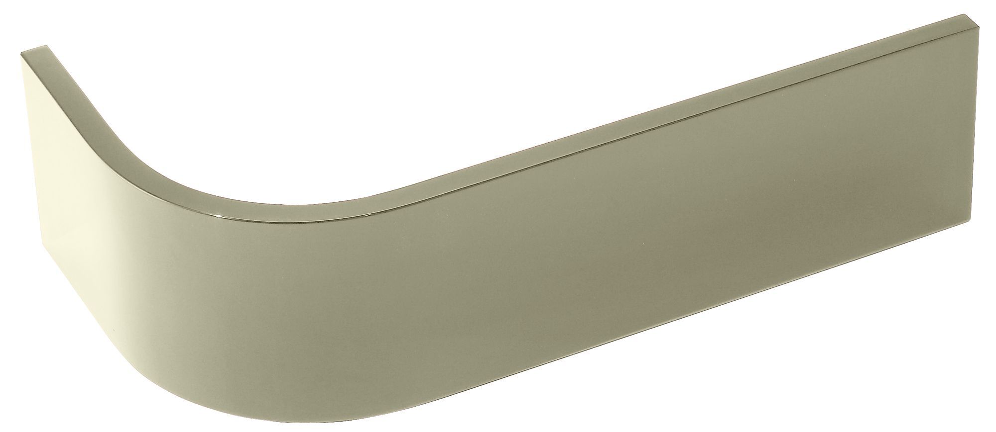 Cooke & Lewis Gloss Cream Curved Plinth, (L)750mm Departments DIY