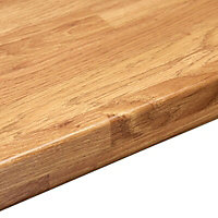 38mm Colmar oak Wood effect Laminate Round edge Kitchen Worktop, (L)2000mm