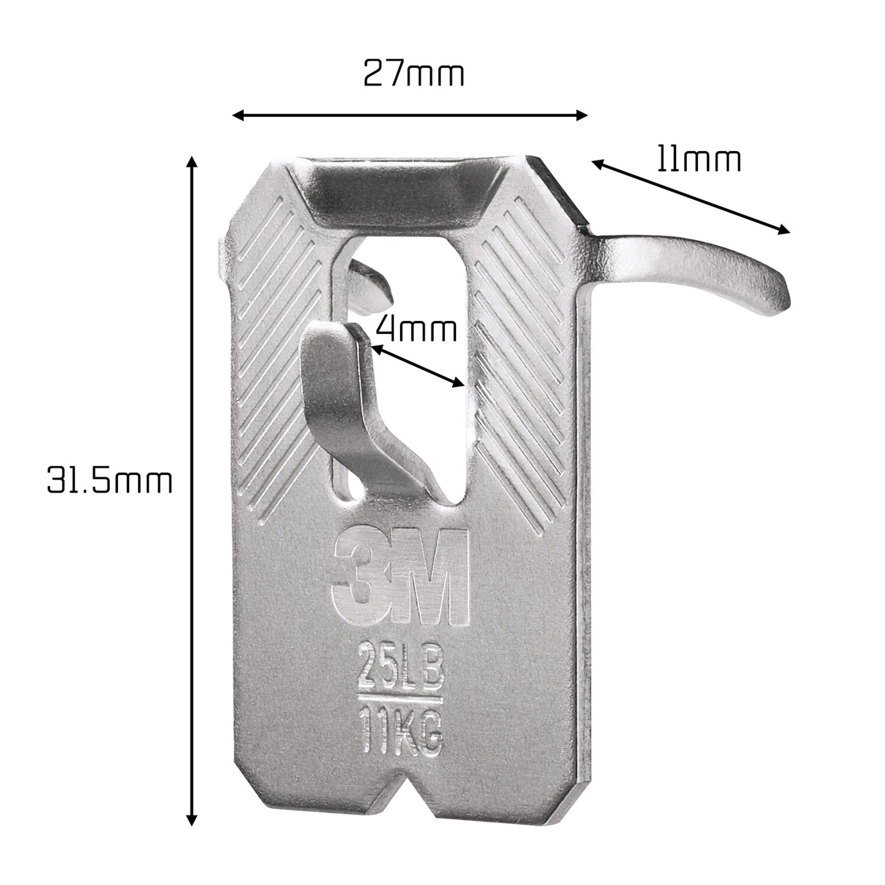 3M Claw Drywall Picture hanger (H)31.5mm (W)27mm, Pack of 4