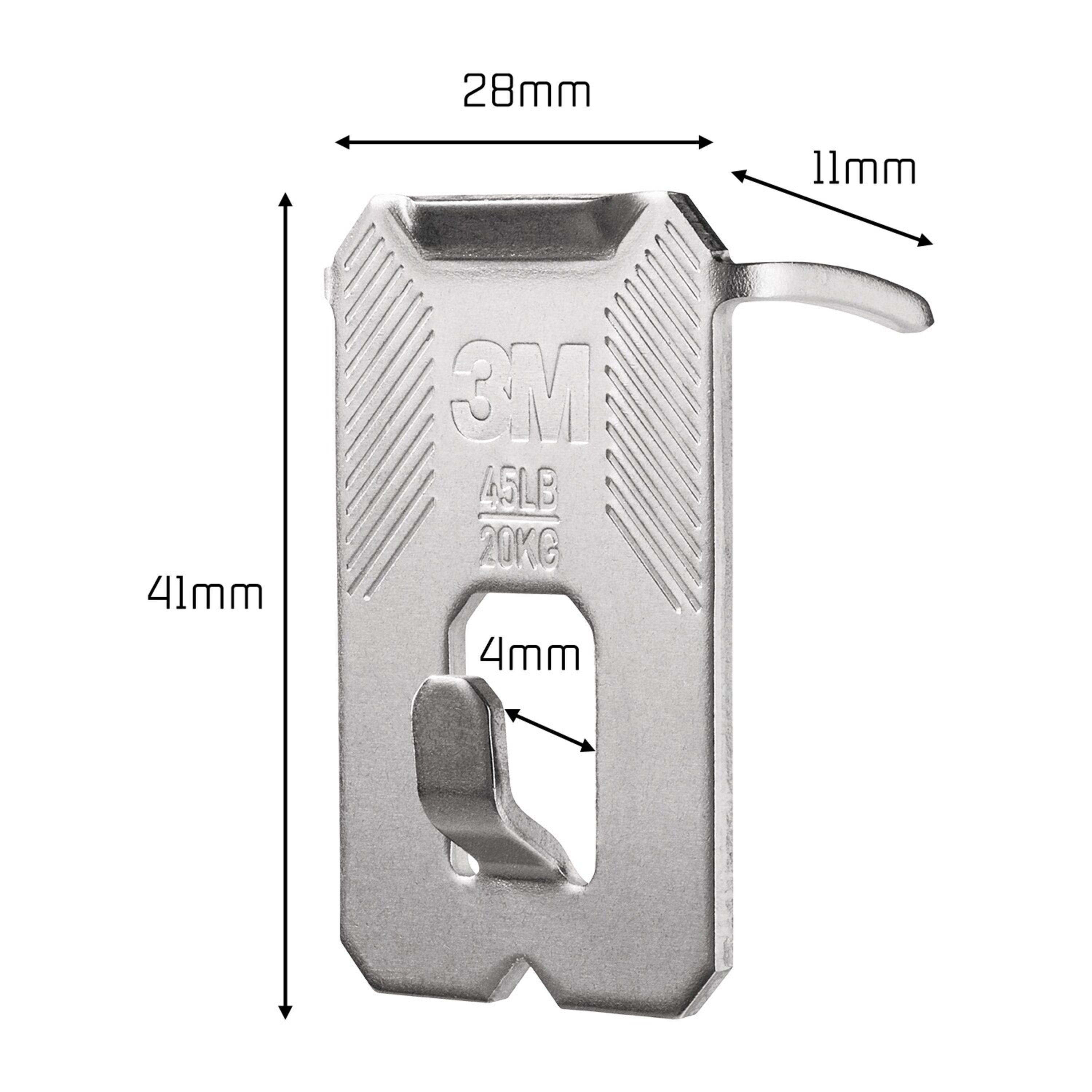 3M Claw Drywall Picture hanger (H)41mm (W)28mm, Pack of 2