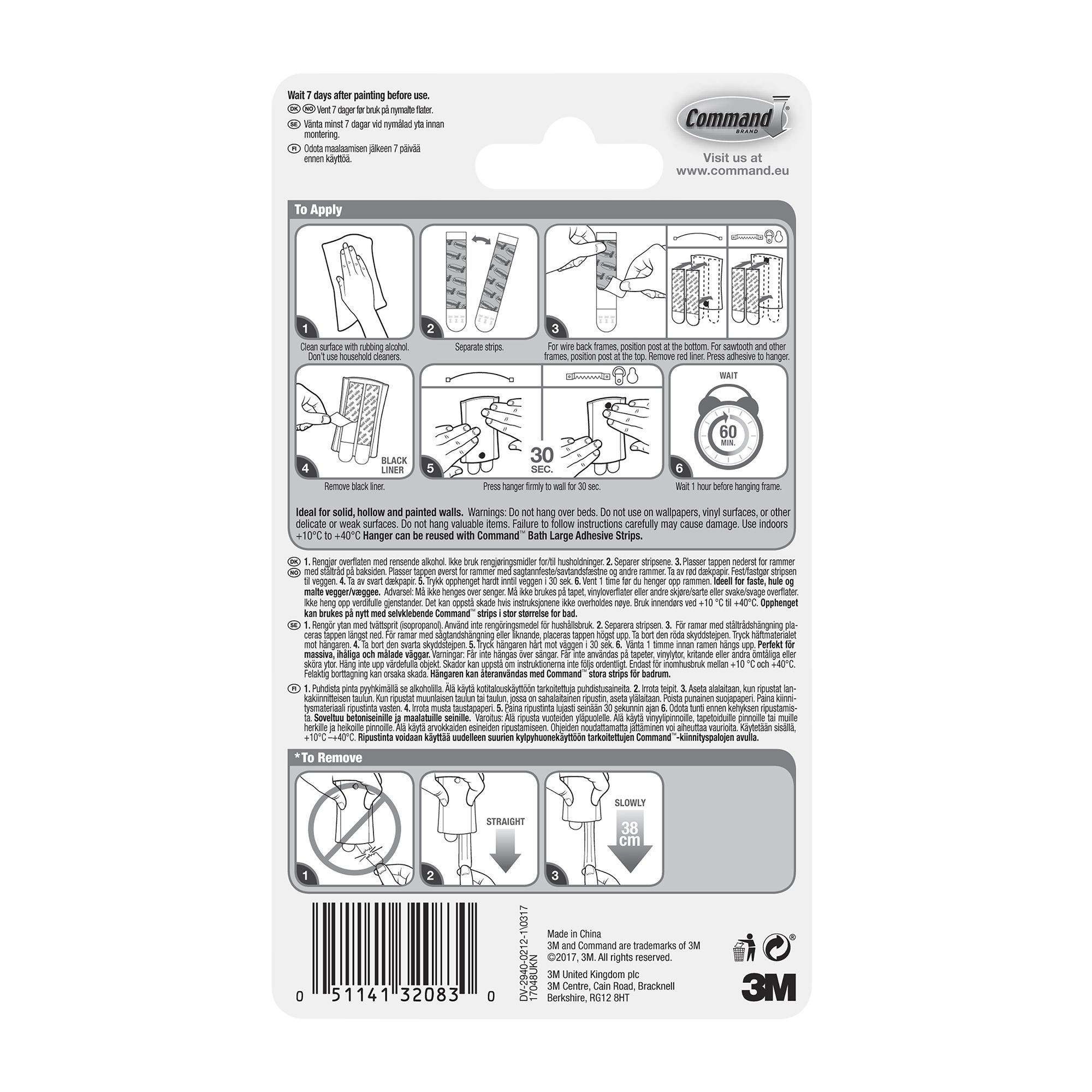 3M Command Steel effect Jumbo Single Picture hanging Sticky nail (Holds)3.6kg