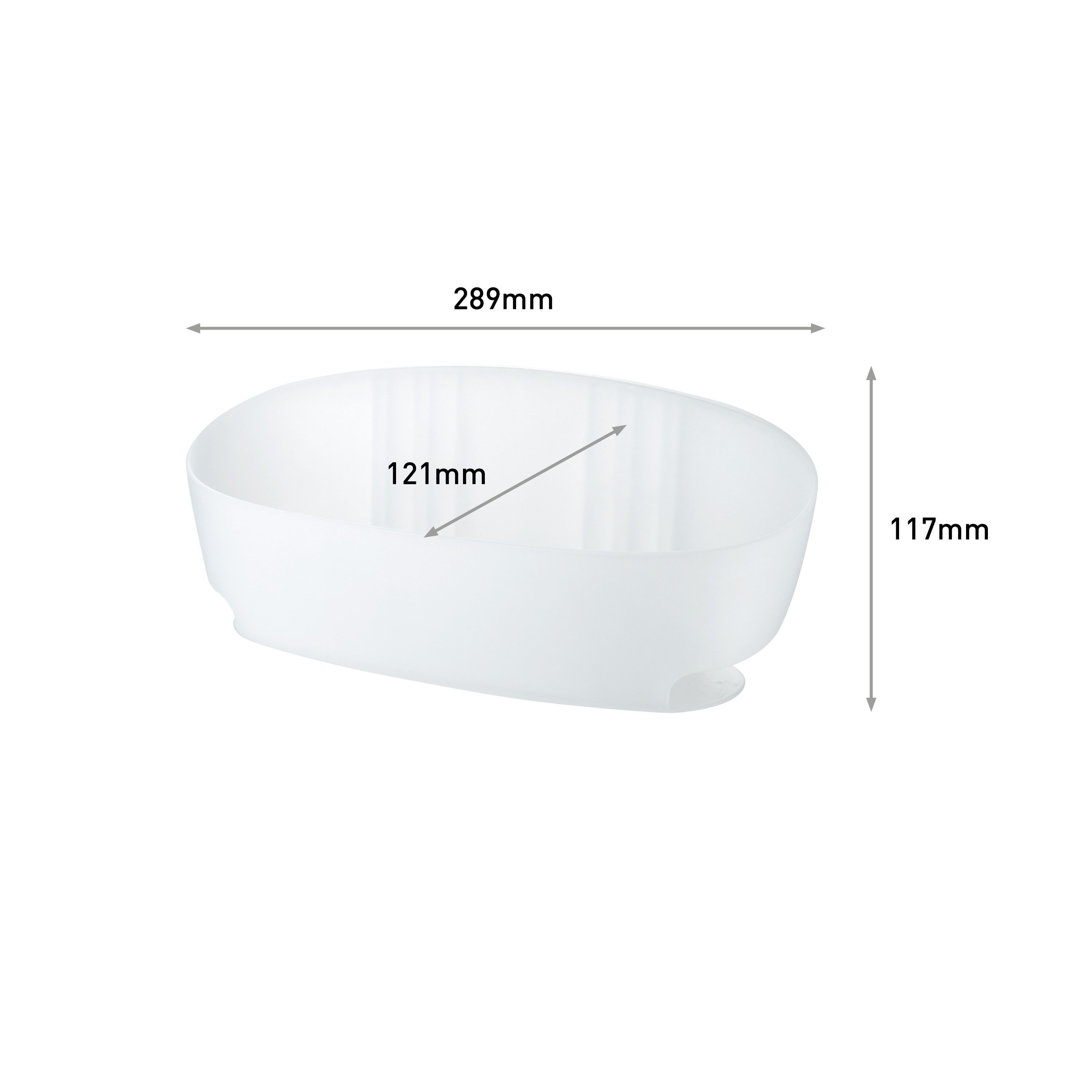 3M Command White Plastic 1 tier Shower basket (W)2.93cm