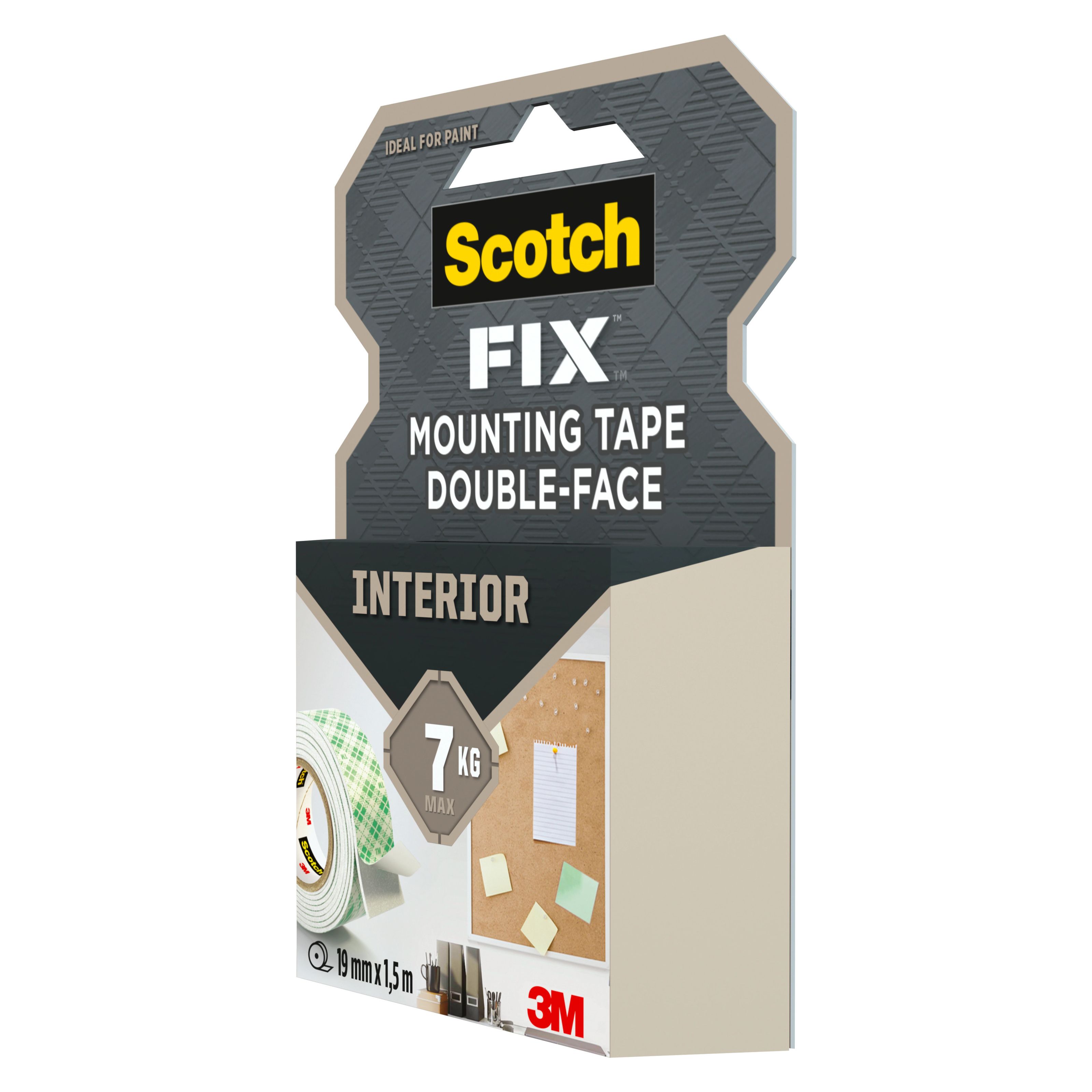 3M Scotch-Fix Interior Green Mounting Tape (L)1.5m (W)19mm