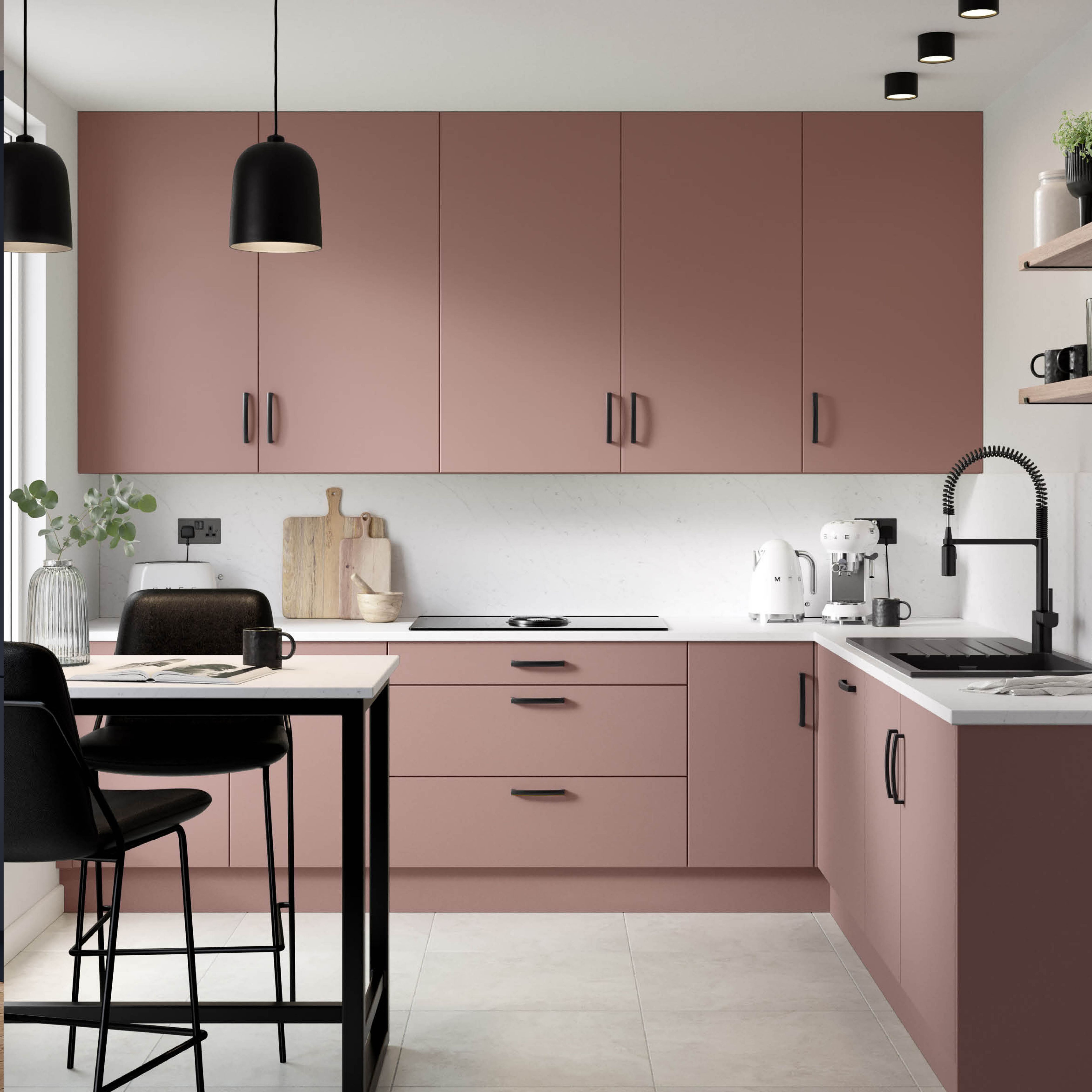 4 DRAWER FRONT PACK 40CM CUTLER ANT ROSE