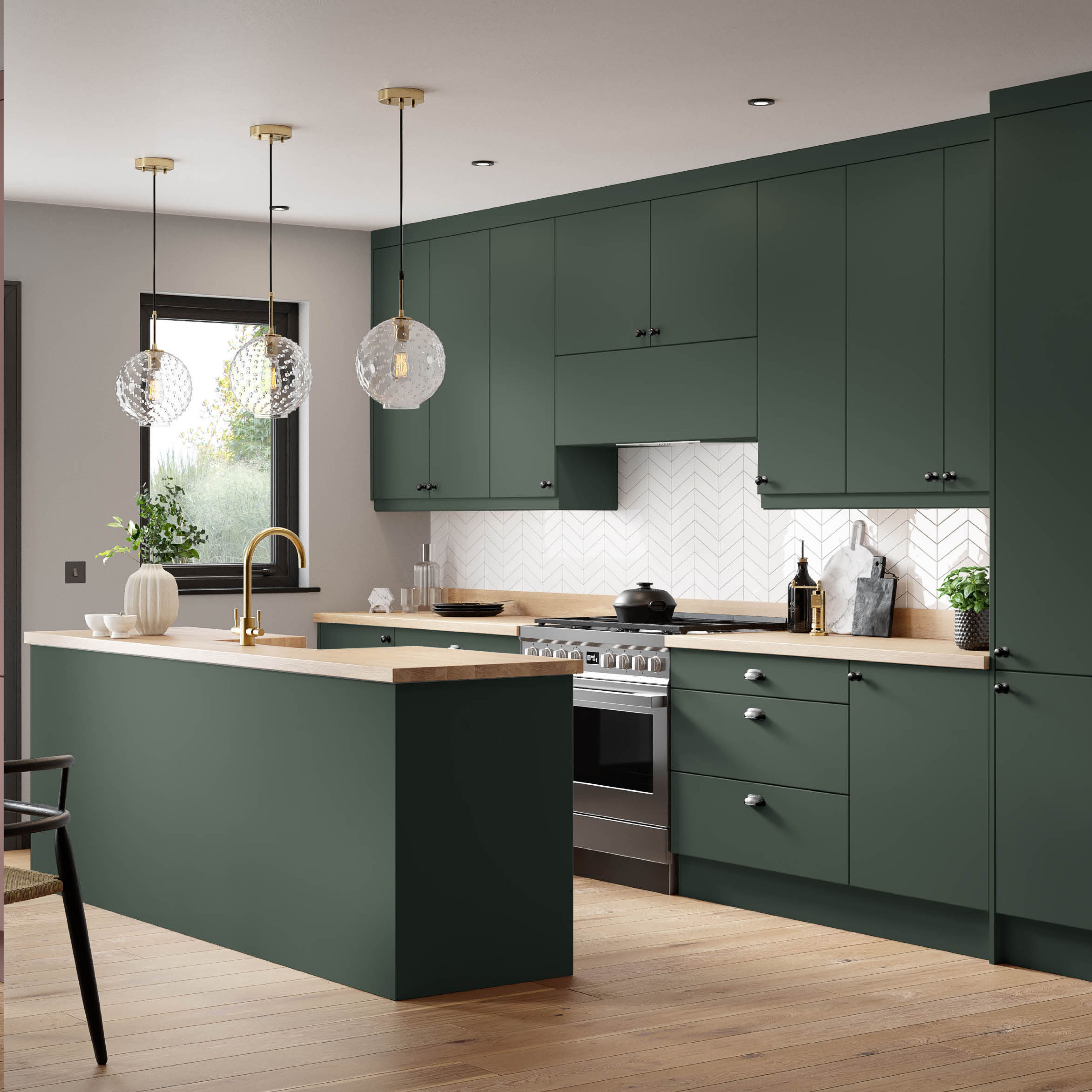 4 DRAWER FRONT PACK 40CM CUTLER GREEN