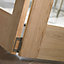 4 panel Clear Glazed Shaker Hardwood Oak veneer Internal Folding Door set, (H)1981mm (W)1830mm