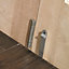 4 panel Clear Glazed Shaker Hardwood Oak veneer Internal Folding Door set, (H)1981mm (W)3660mm