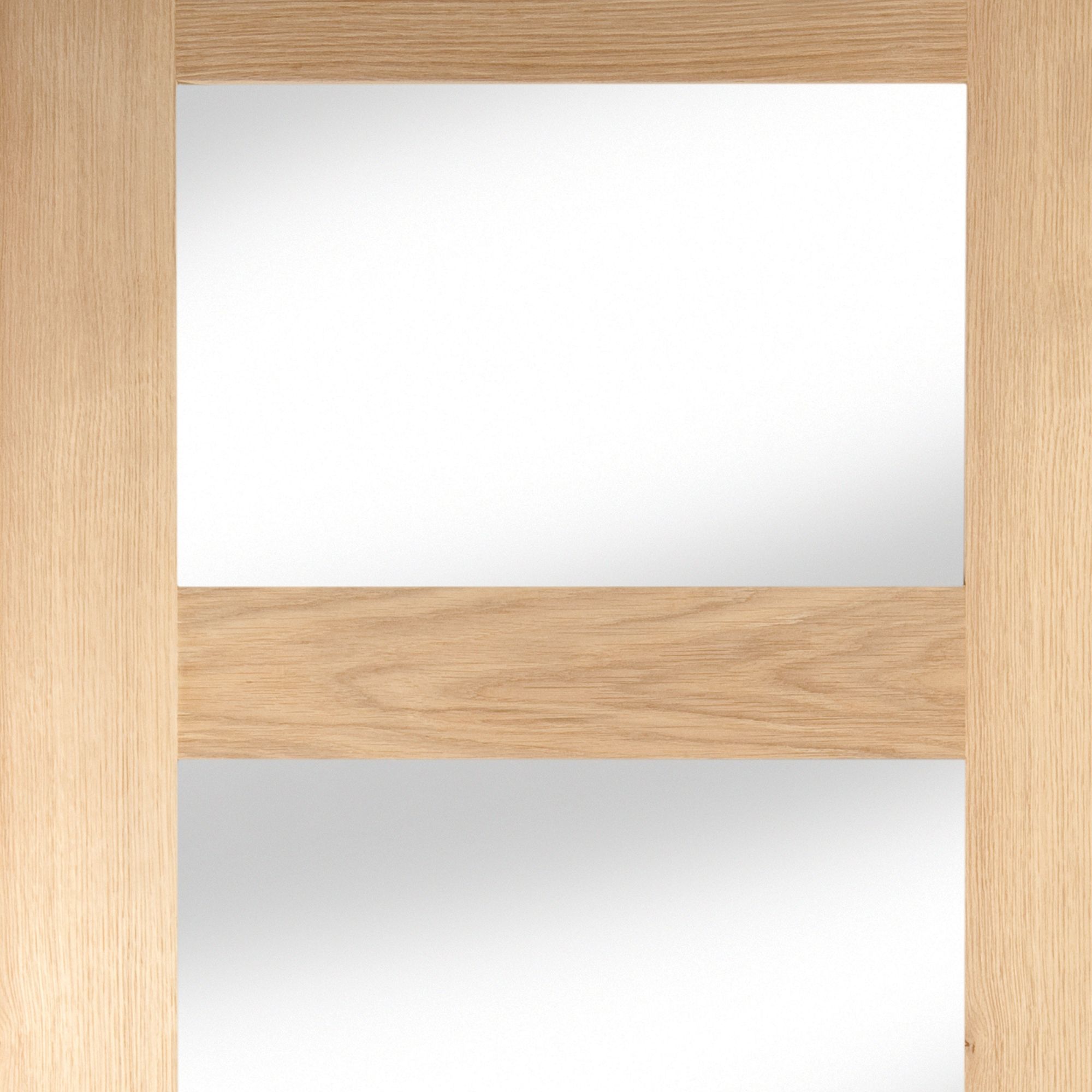 4 panel Glazed Shaker Oak veneer Internal Door, (H)1981mm (W)838mm (T)35mm