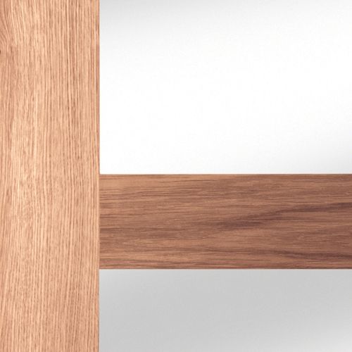 4 panel Glazed Shaker Walnut veneer Internal Door, (H)1981mm (W)686mm (T)35mm