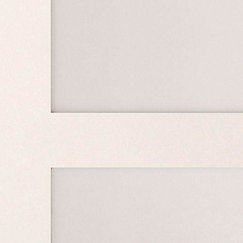 4 panel Glazed Shaker White Internal Door, (H)1981mm (W)838mm (T)35mm
