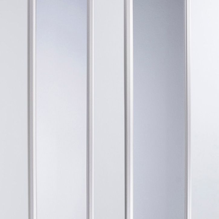 4 panel Glazed White Internal Door, (H)1981mm (W)762mm (T)35mm