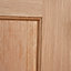 4 panel Oak veneer Internal Door, (H)1981mm (W)686mm (T)35mm