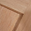 4 panel Oak veneer Internal Door, (H)1981mm (W)686mm (T)35mm