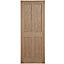 4 panel Oak veneer Internal Door, (H)1981mm (W)762mm (T)44mm