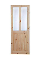 4 panel Patterned Glazed Internal Door, (H)1981mm (W)838mm (T)35mm
