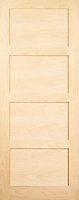 4 panel Patterned Unglazed Internal Door, (H)1981mm (W)838mm (T)35mm