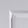 4 panel Patterned White Internal Door, (H)1981mm (W)826mm (T)44mm