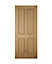 4 panel Raised moulding White oak veneer LH & RH External Front Door set, (H)2125mm (W)907mm