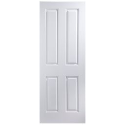 4 panel Smooth White Internal Door, (H)1981mm (W)762mm (T)35mm