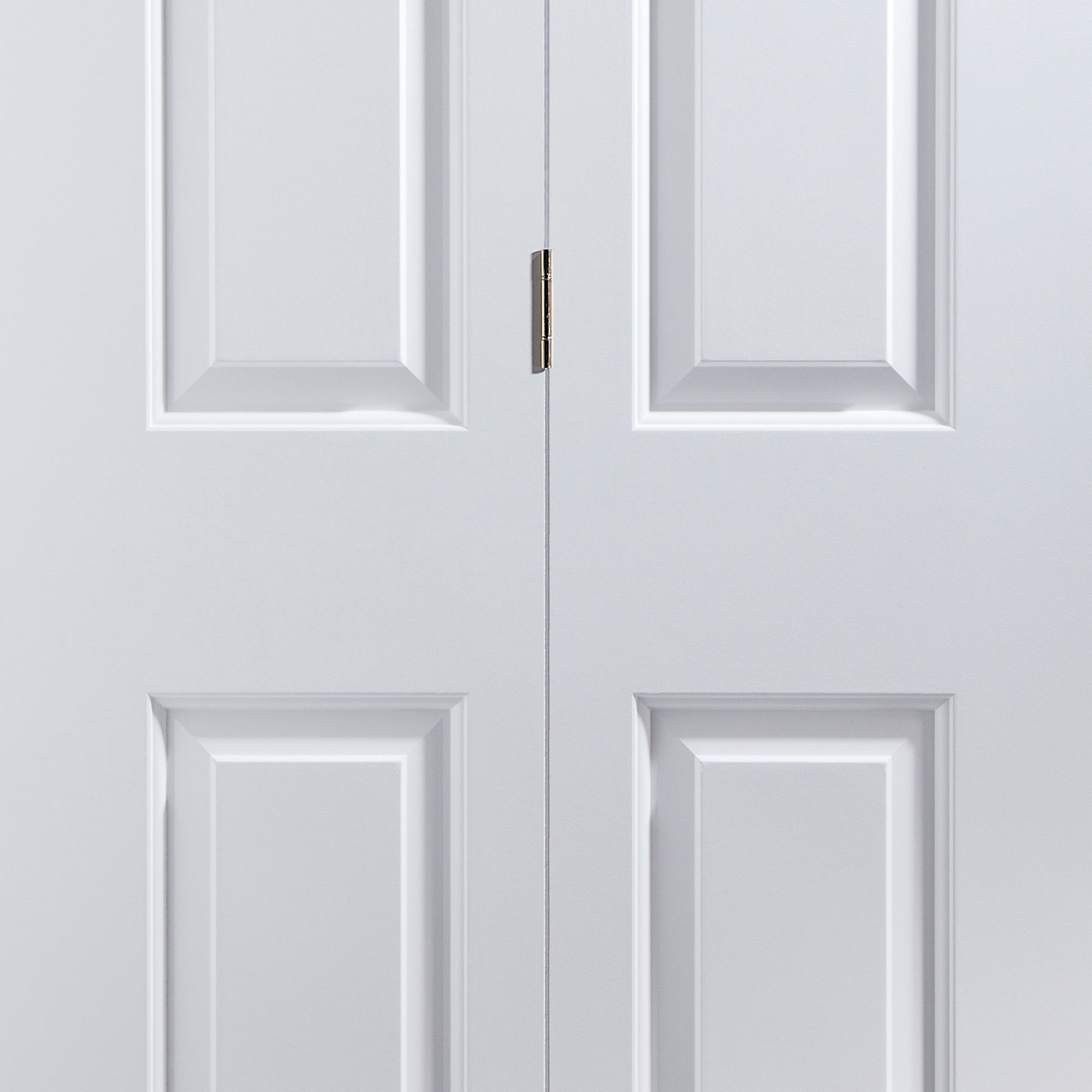 4 panel Unglazed Contemporary White Internal Bi-fold Door set, (H)1950mm (W)750mm